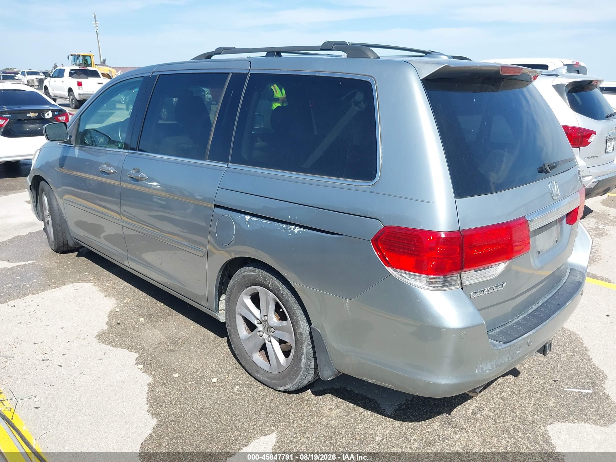 2009 Honda Odyssey Touring Light Blue vin: 5FNRL38959B022495