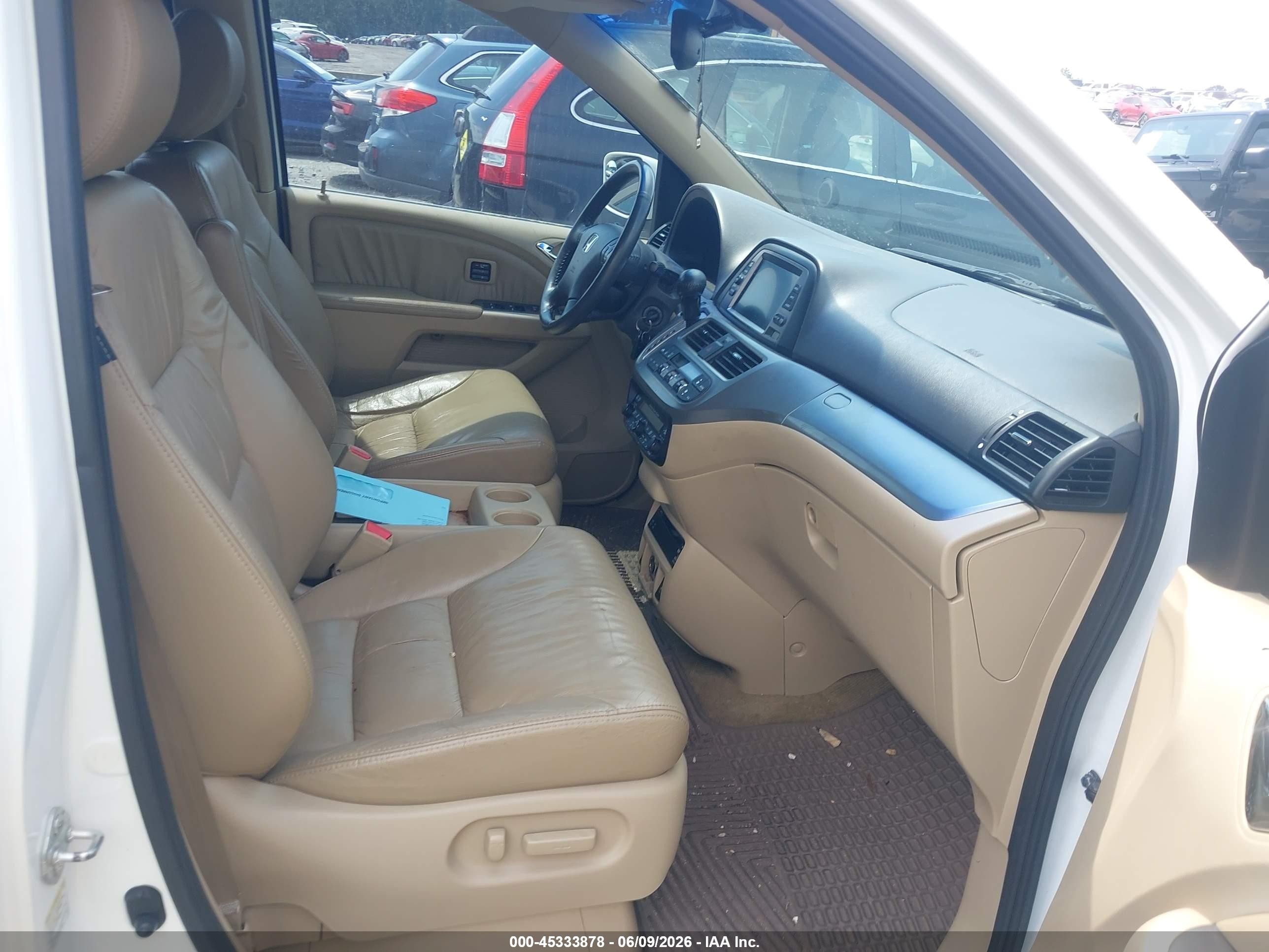 2009 Honda Odyssey Touring Белый vin: 5FNRL38969B005589
