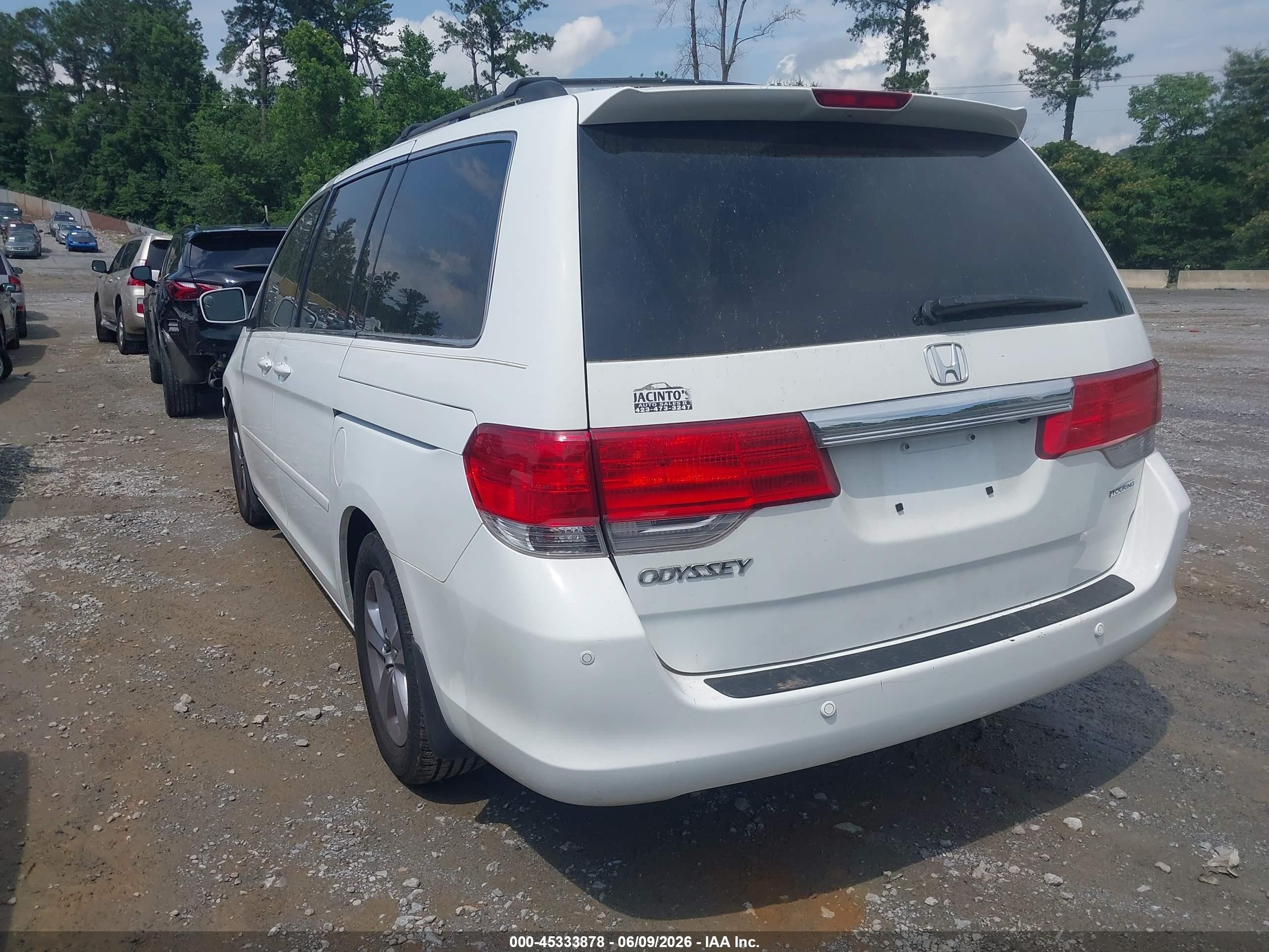 2009 Honda Odyssey Touring Белый vin: 5FNRL38969B005589