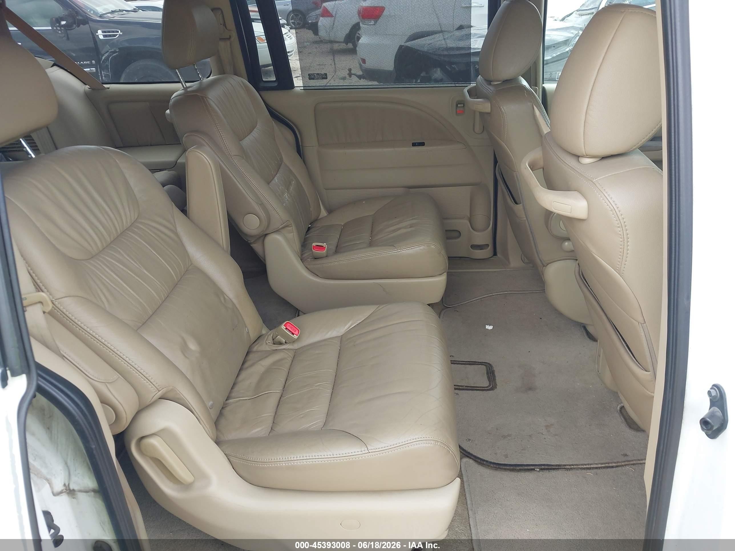 2009 Honda Odyssey Touring White vin: 5FNRL38969B009996
