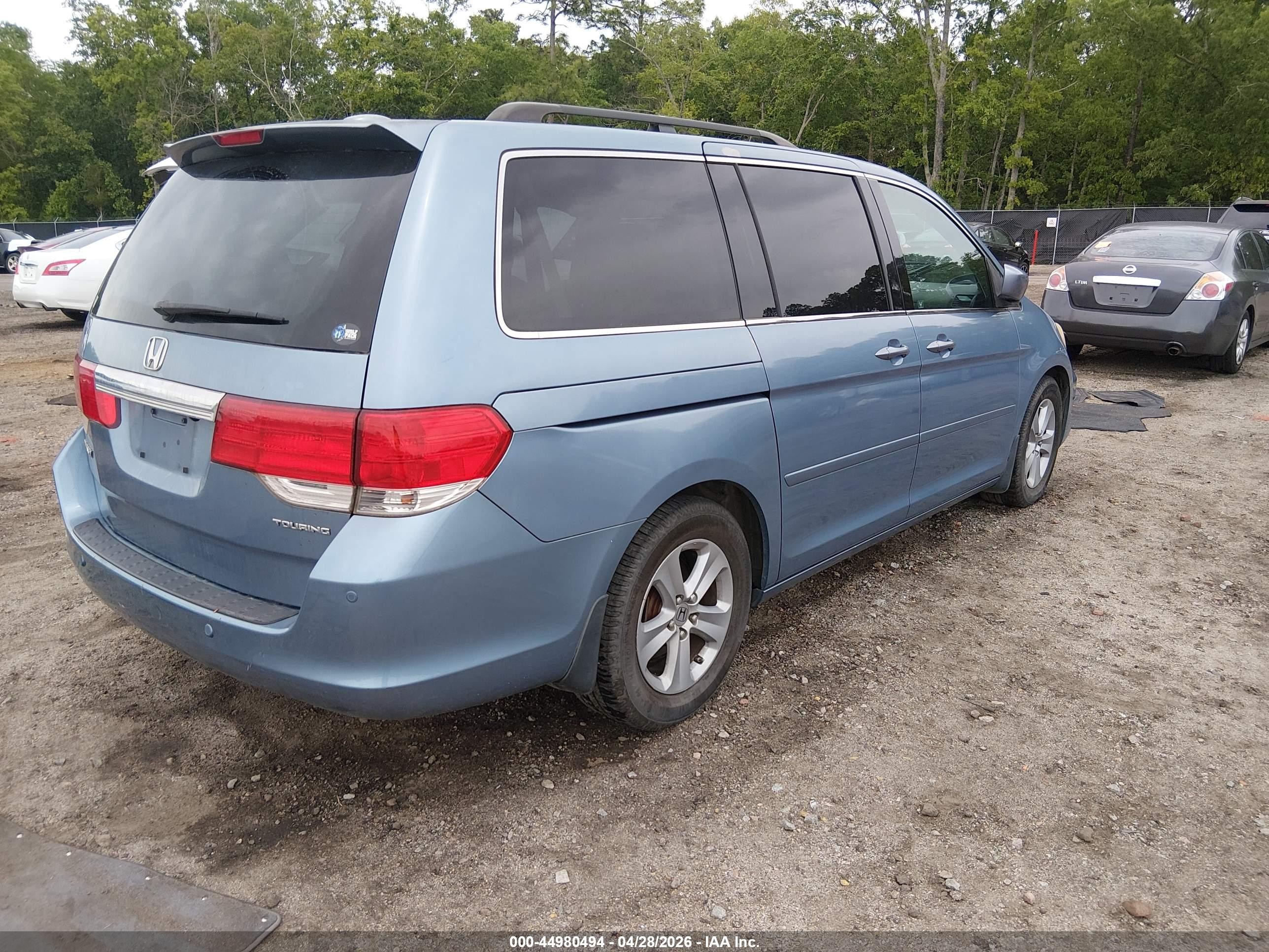 2008 Honda Odyssey Touring Blue vin: 5FNRL38988B010775