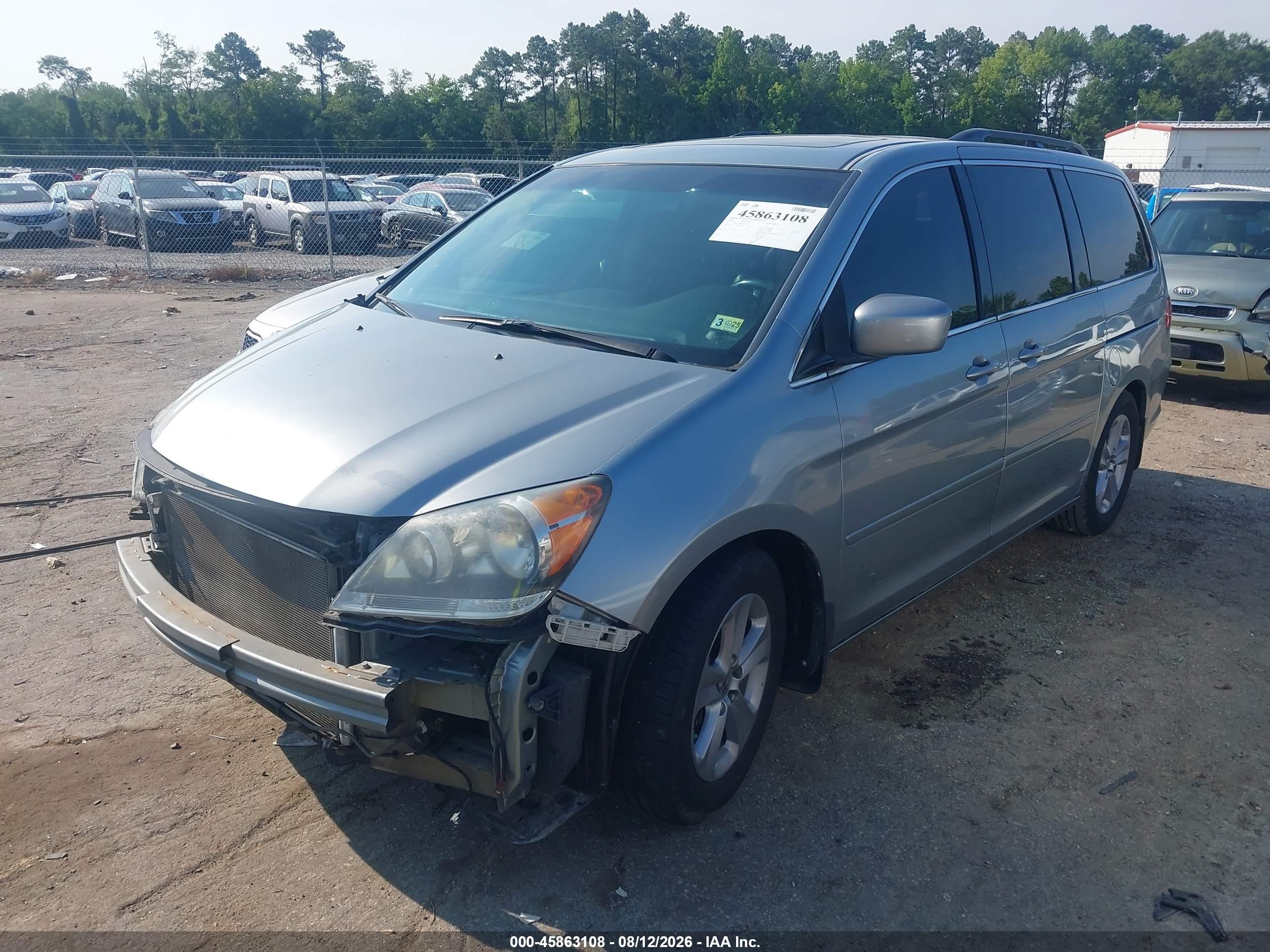 2008 Honda Odyssey Touring Blue vin: 5FNRL38988B012672