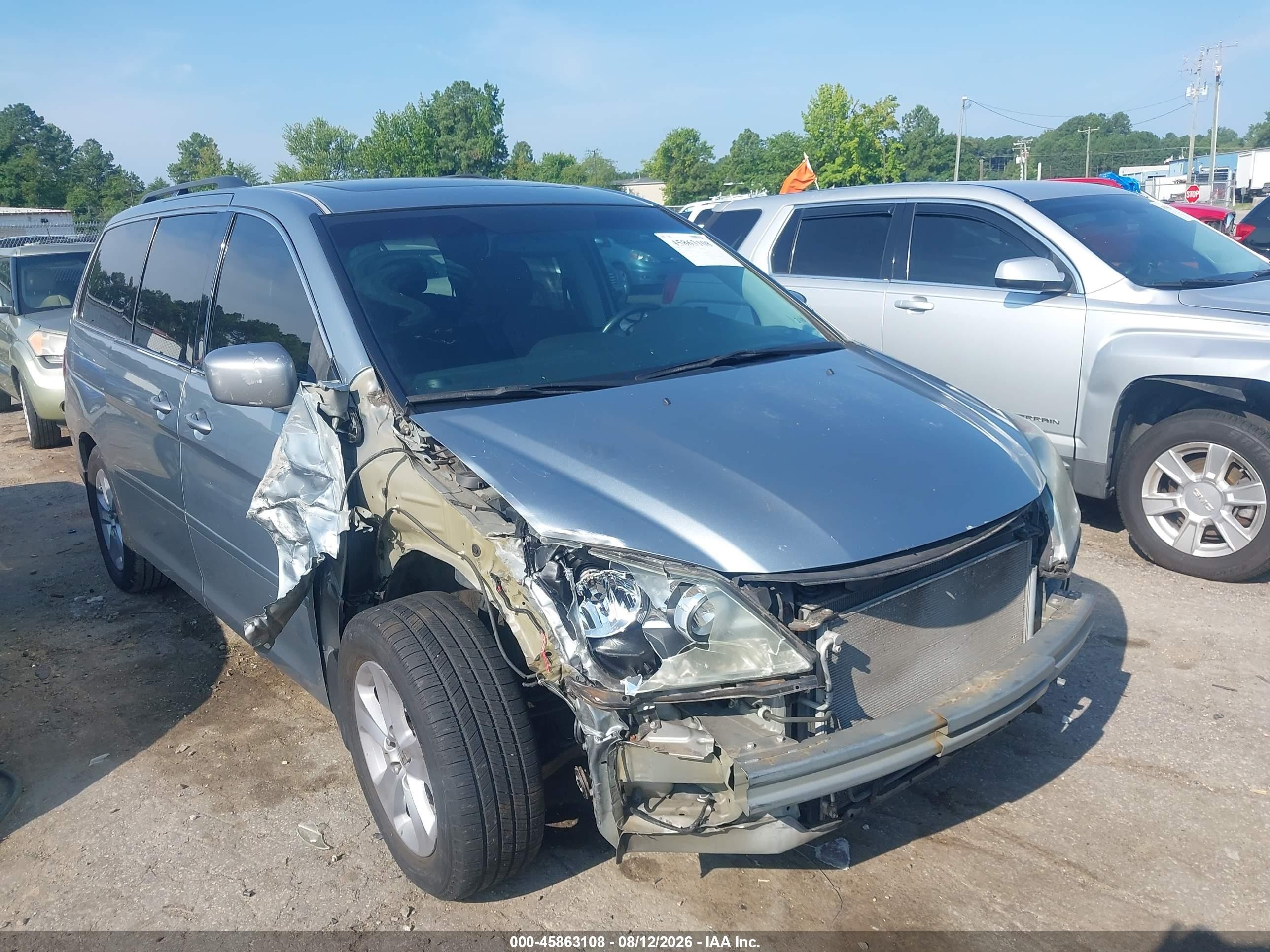 2008 Honda Odyssey Touring Blue vin: 5FNRL38988B012672