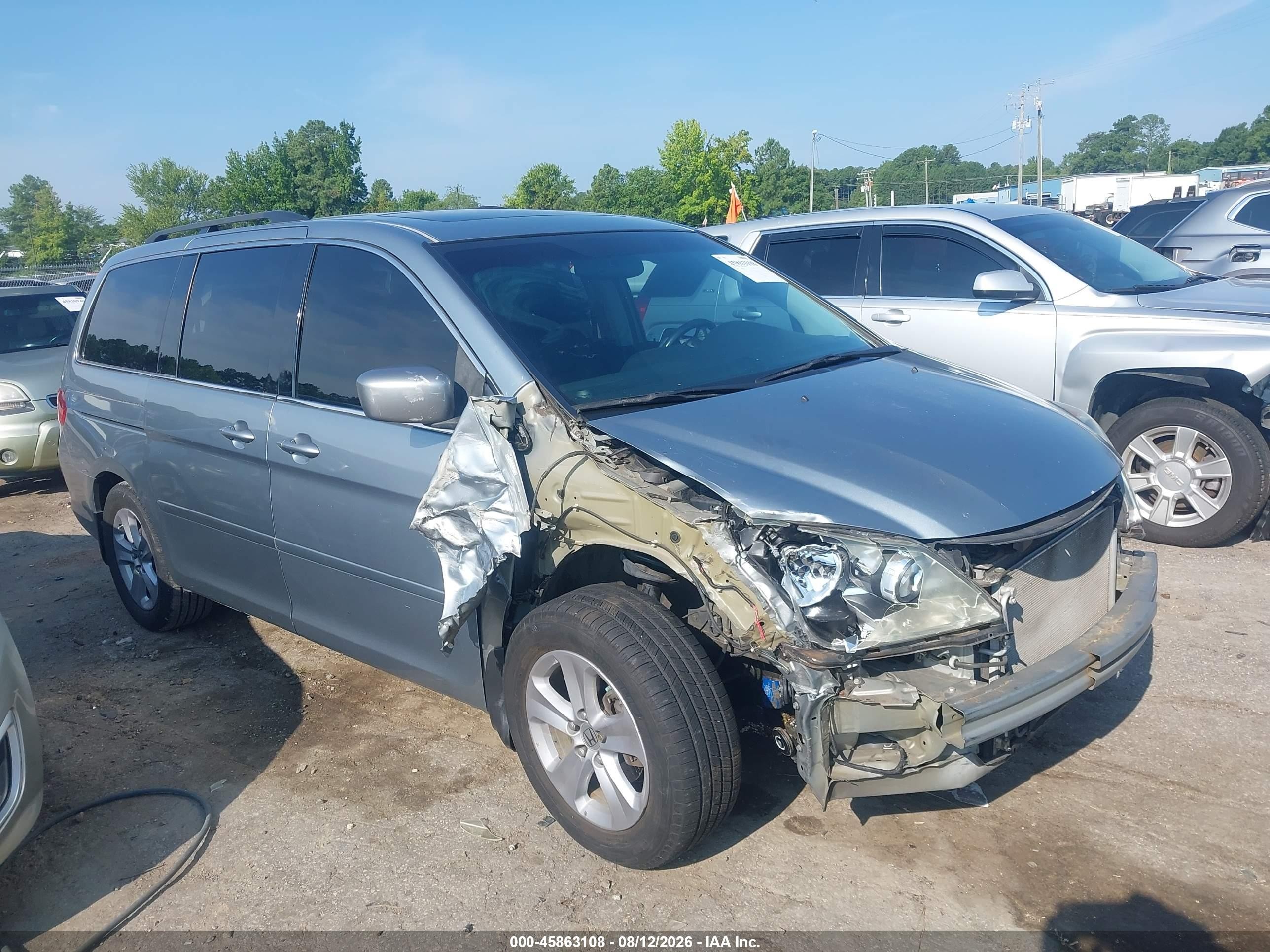 2008 Honda Odyssey Touring Blue vin: 5FNRL38988B012672