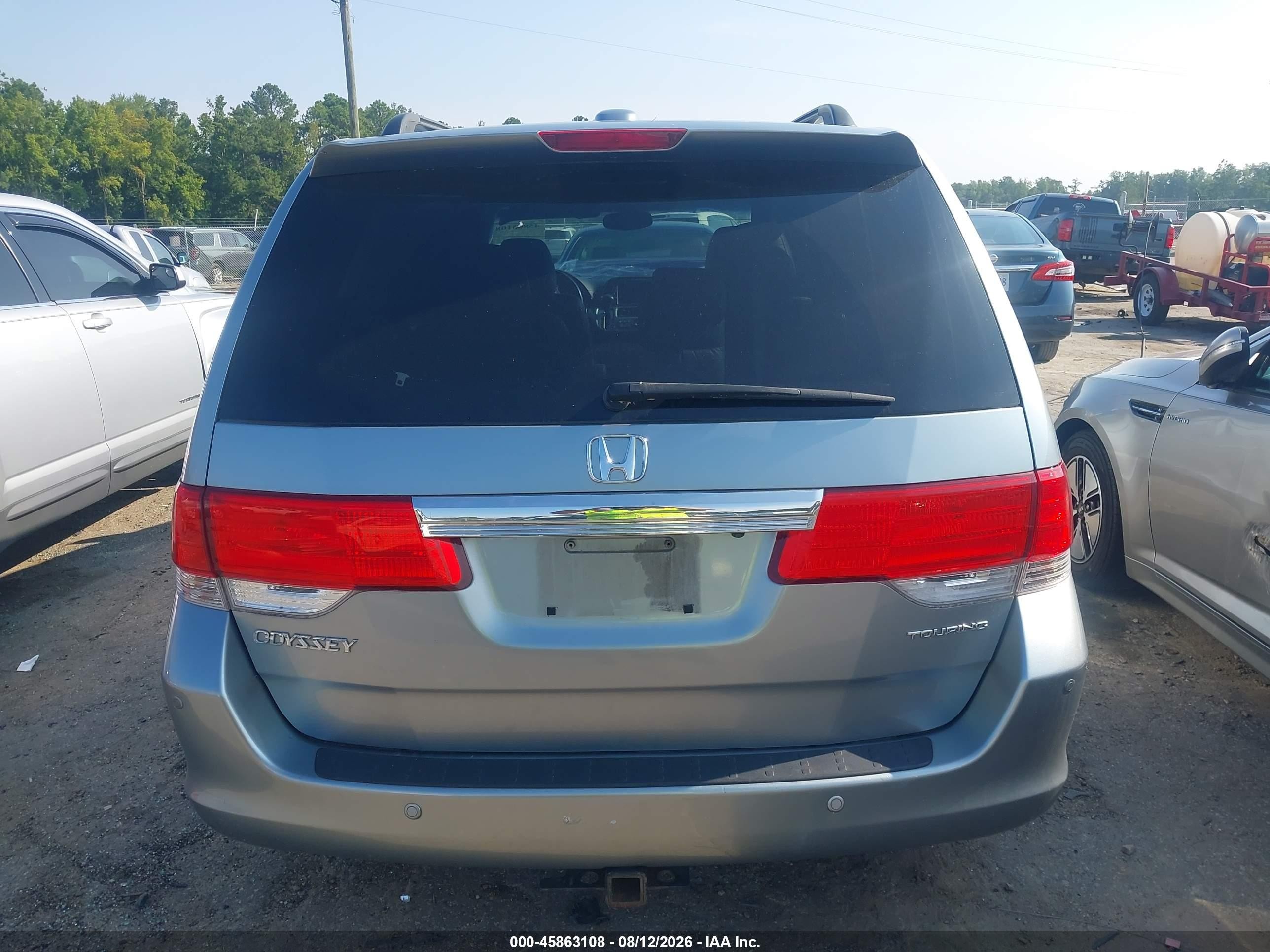 2008 Honda Odyssey Touring Blue vin: 5FNRL38988B012672