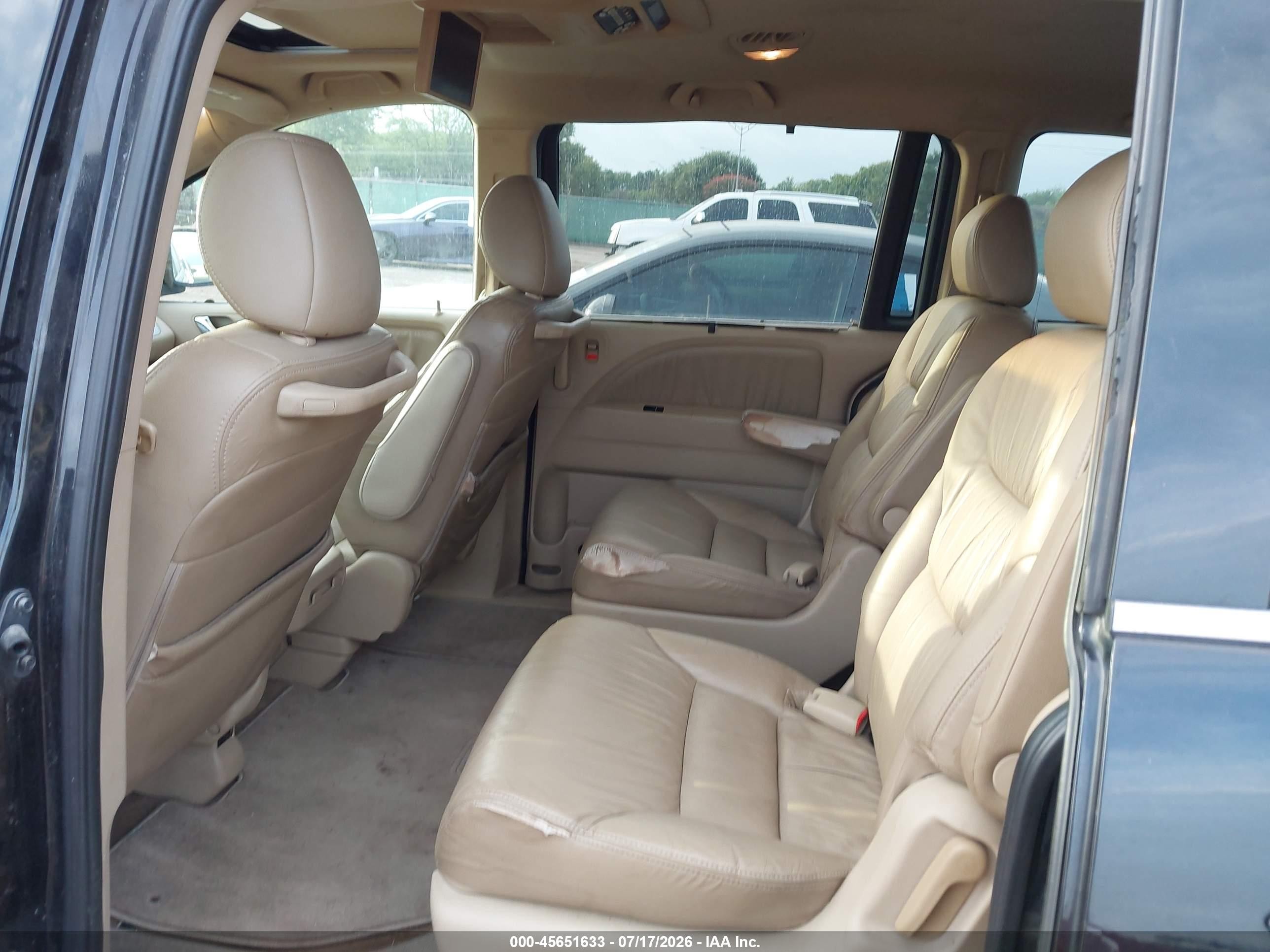 2008 Honda Odyssey Touring Black vin: 5FNRL38988B067204