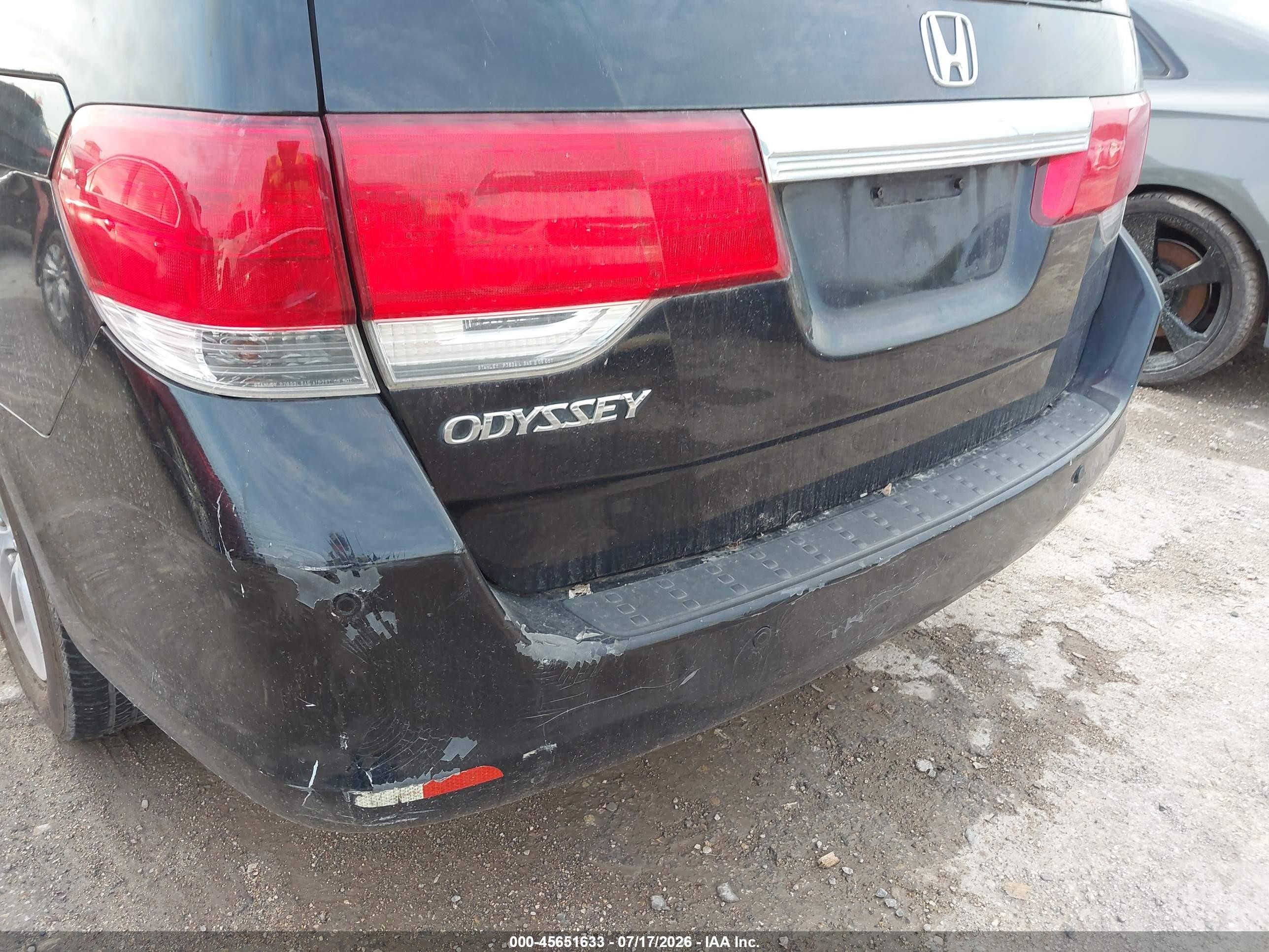 2008 Honda Odyssey Touring Black vin: 5FNRL38988B067204