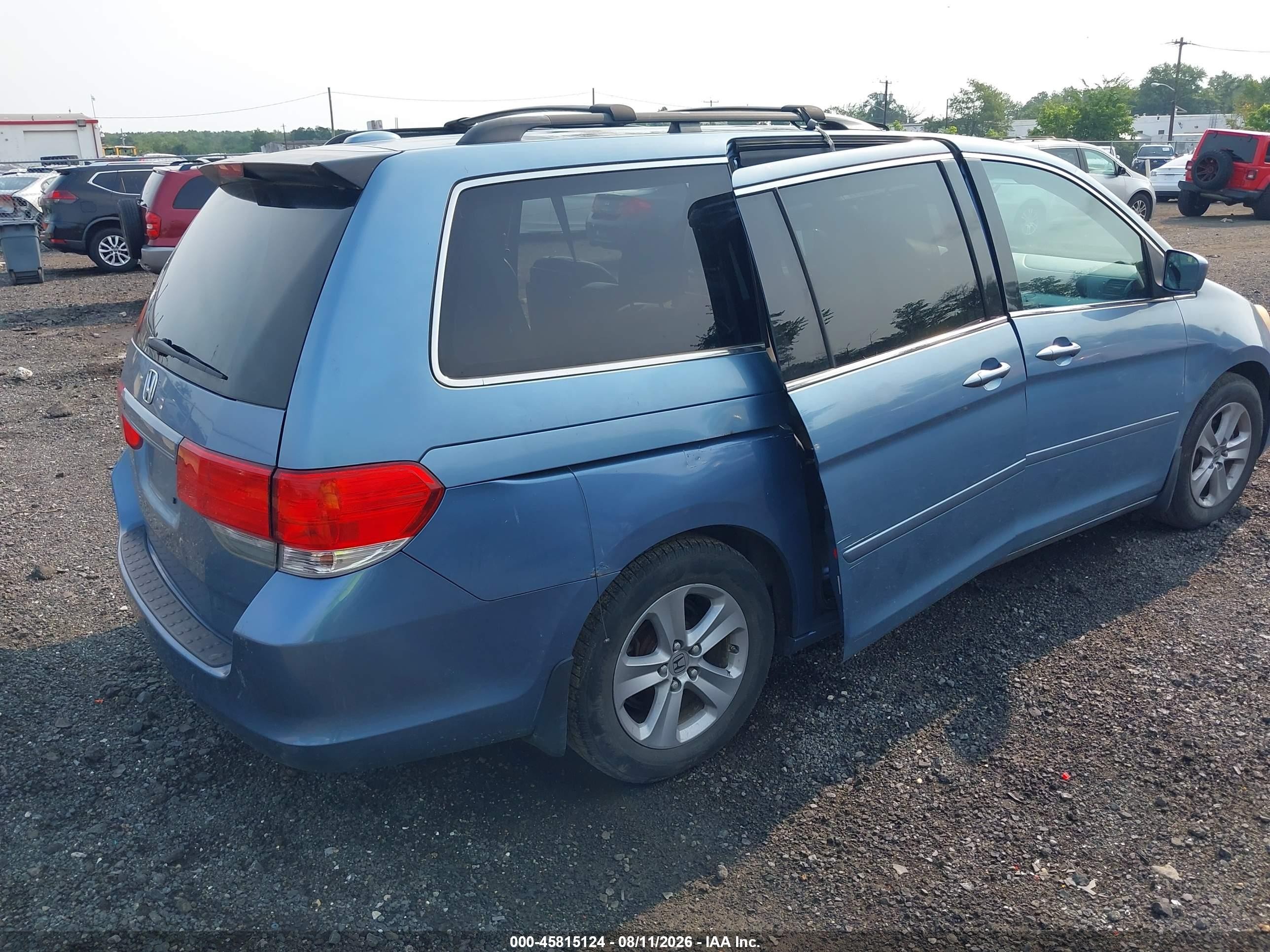2009 Honda Odyssey Touring Blue vin: 5FNRL38999B000340