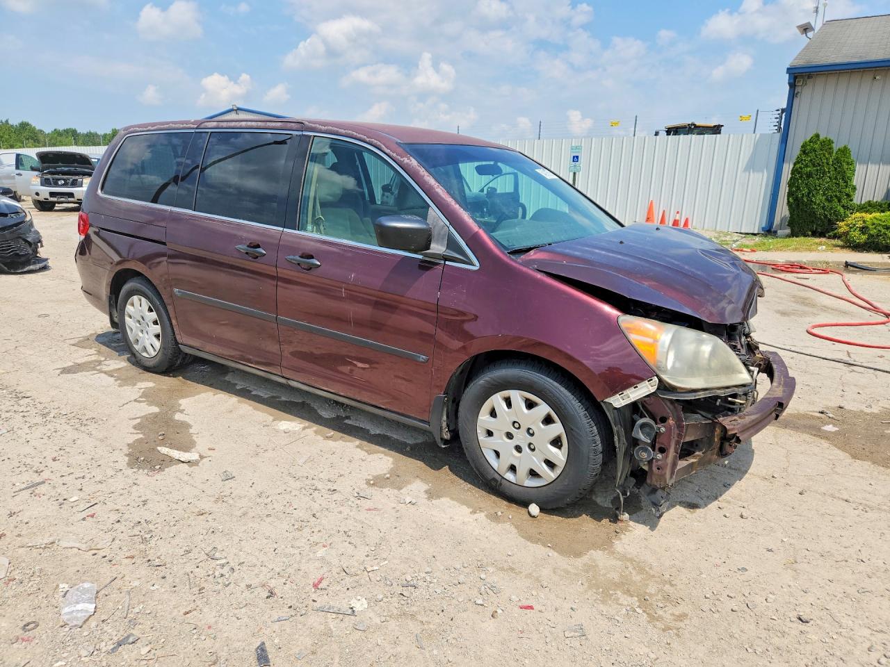 2010 Honda Odyssey Lx Burgundy vin: 5FNRL3H20AB002968