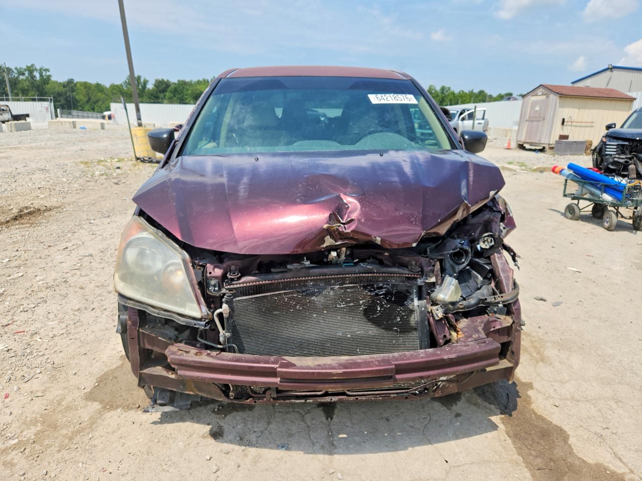 2010 Honda Odyssey Lx Burgundy vin: 5FNRL3H20AB002968