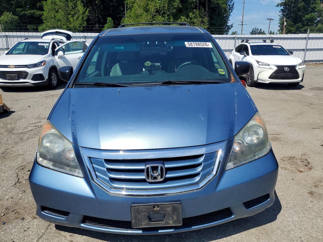 2010 Honda Odyssey Lx Blue vin: 5FNRL3H21AB043609