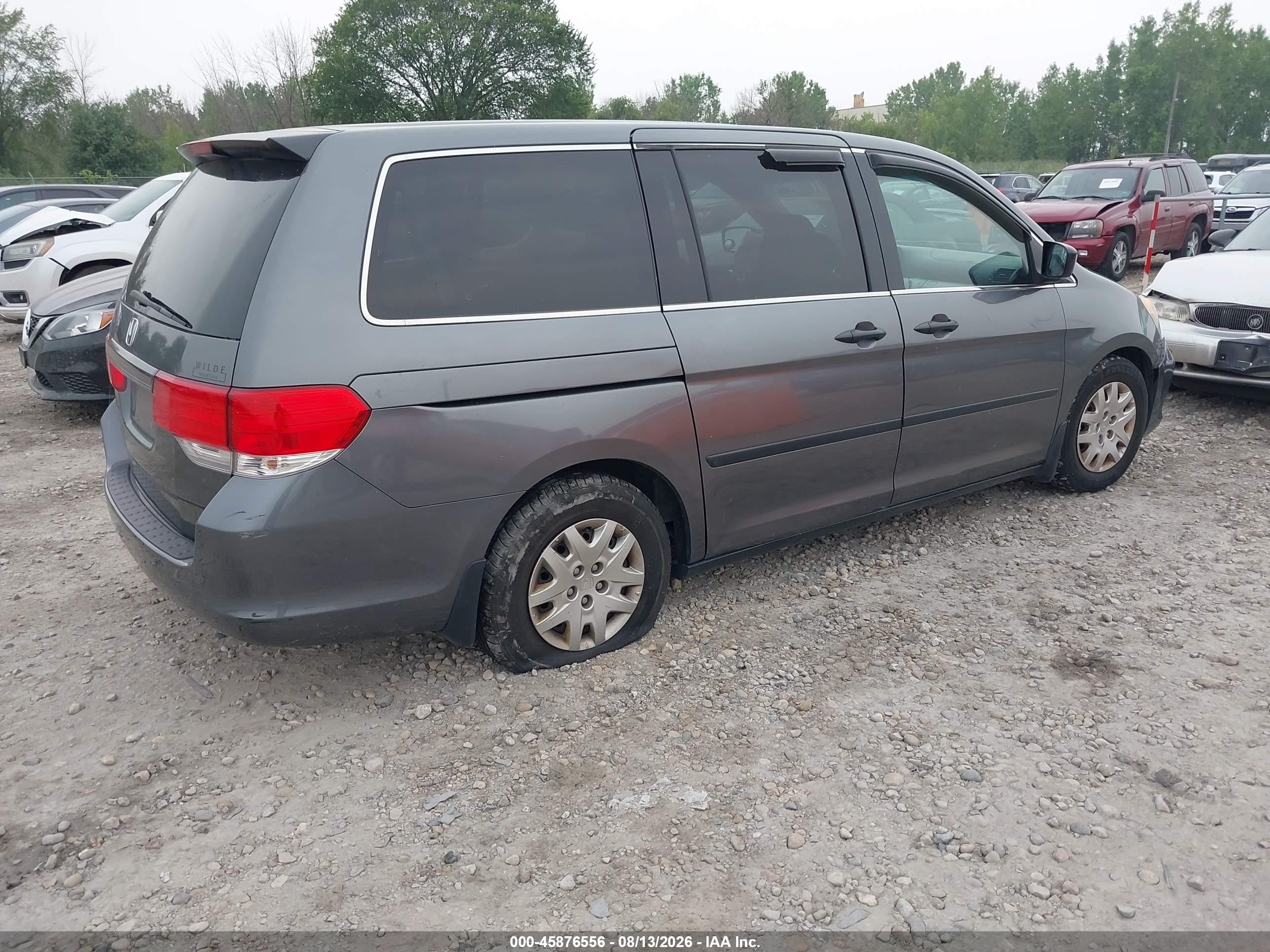 2010 Honda Odyssey Lx Gray vin: 5FNRL3H22AB109696