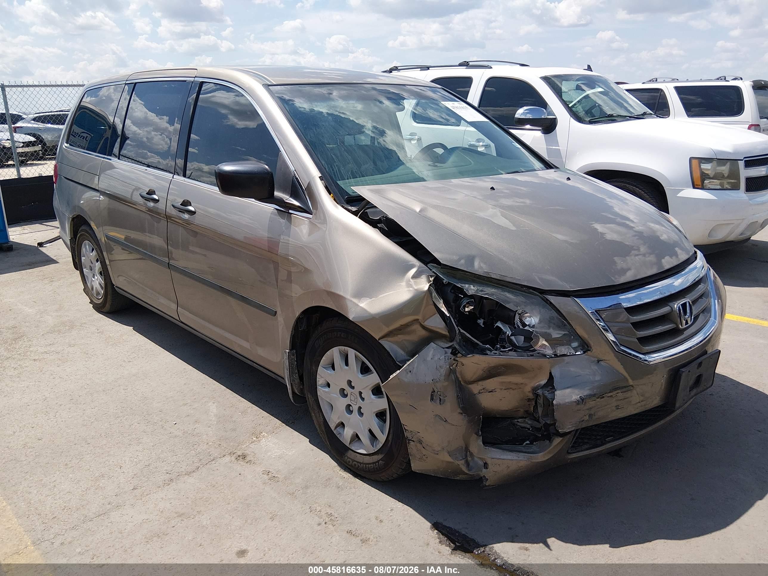 2010 Honda Odyssey Lx Gold vin: 5FNRL3H23AB073100