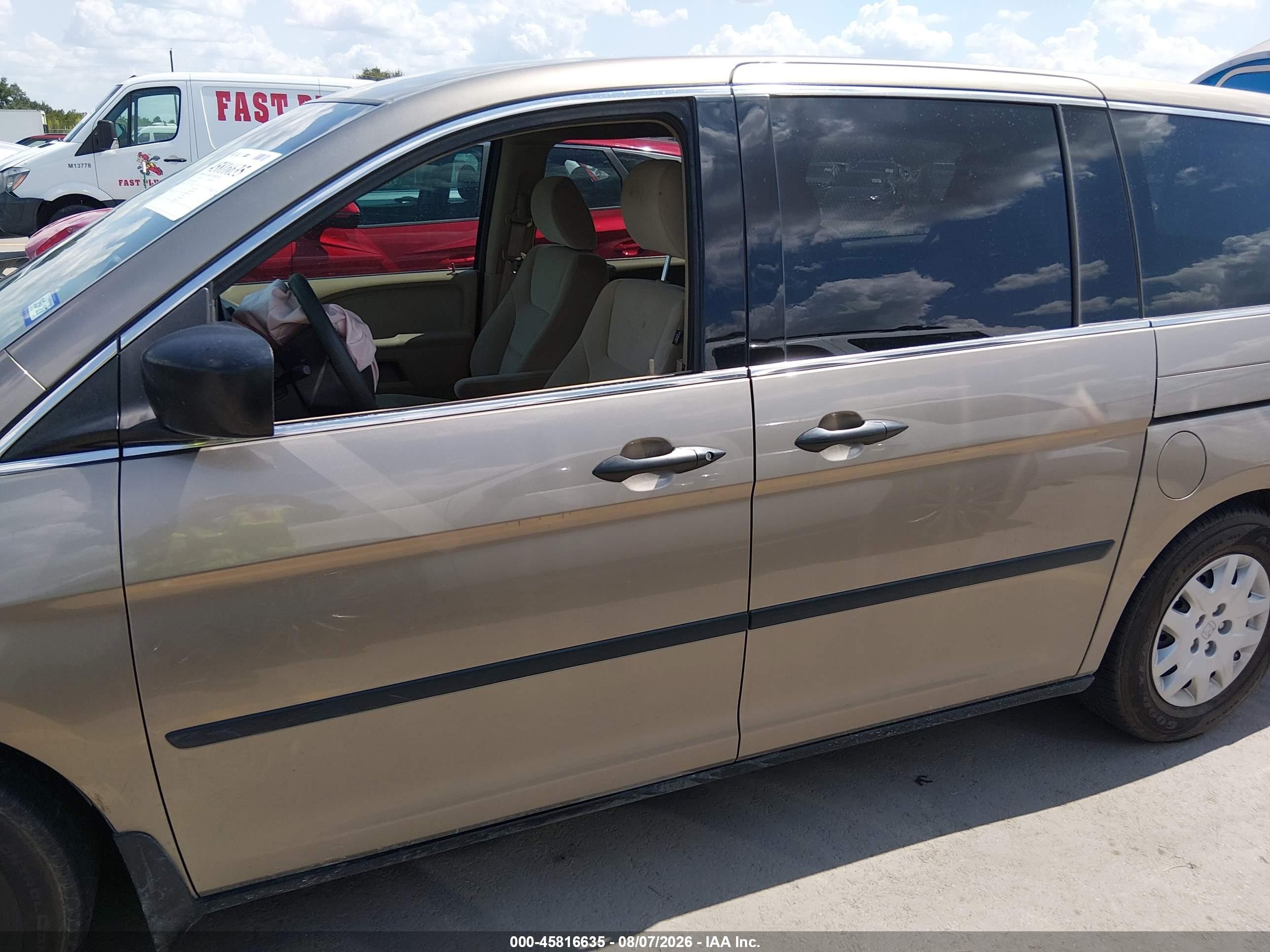 2010 Honda Odyssey Lx Gold vin: 5FNRL3H23AB073100