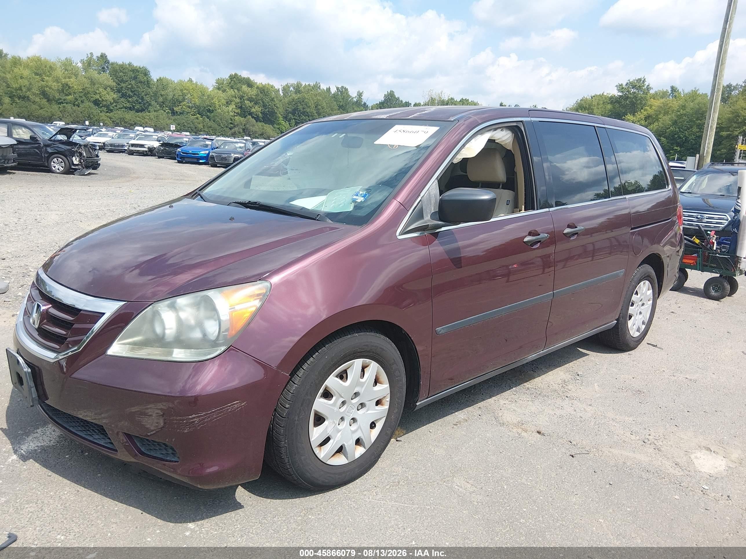 2010 Honda Odyssey Lx Красный vin: 5FNRL3H24AB035200