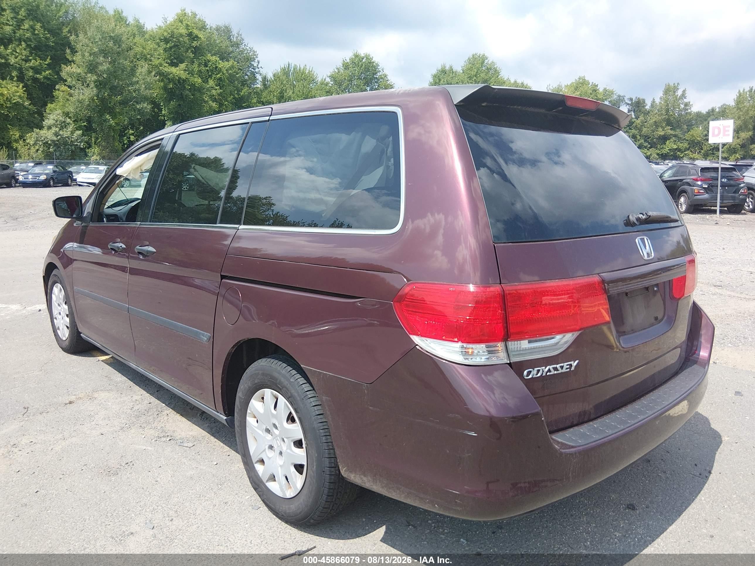 2010 Honda Odyssey Lx Красный vin: 5FNRL3H24AB035200