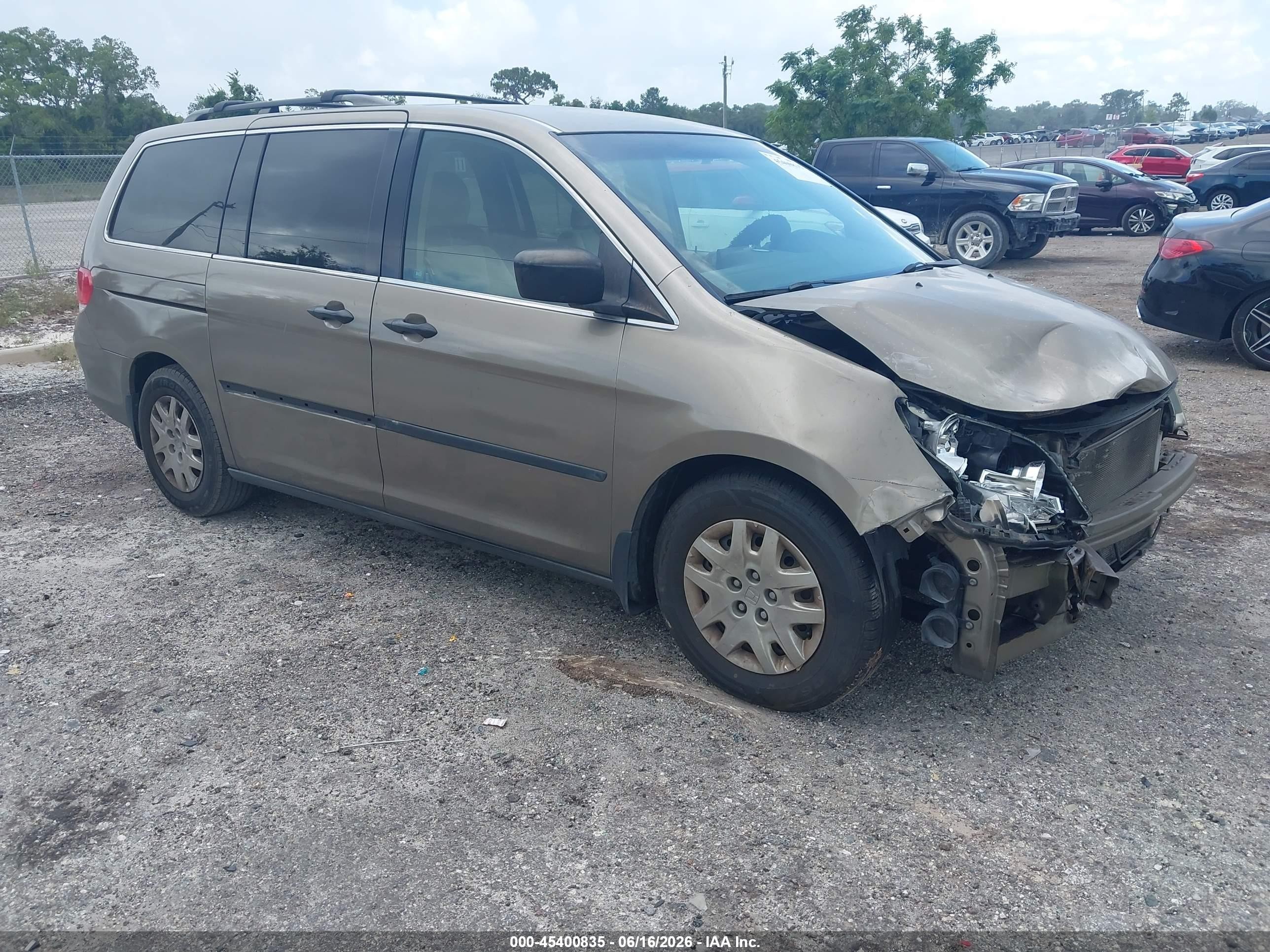 2010 Honda Odyssey Lx Beige vin: 5FNRL3H24AB042552