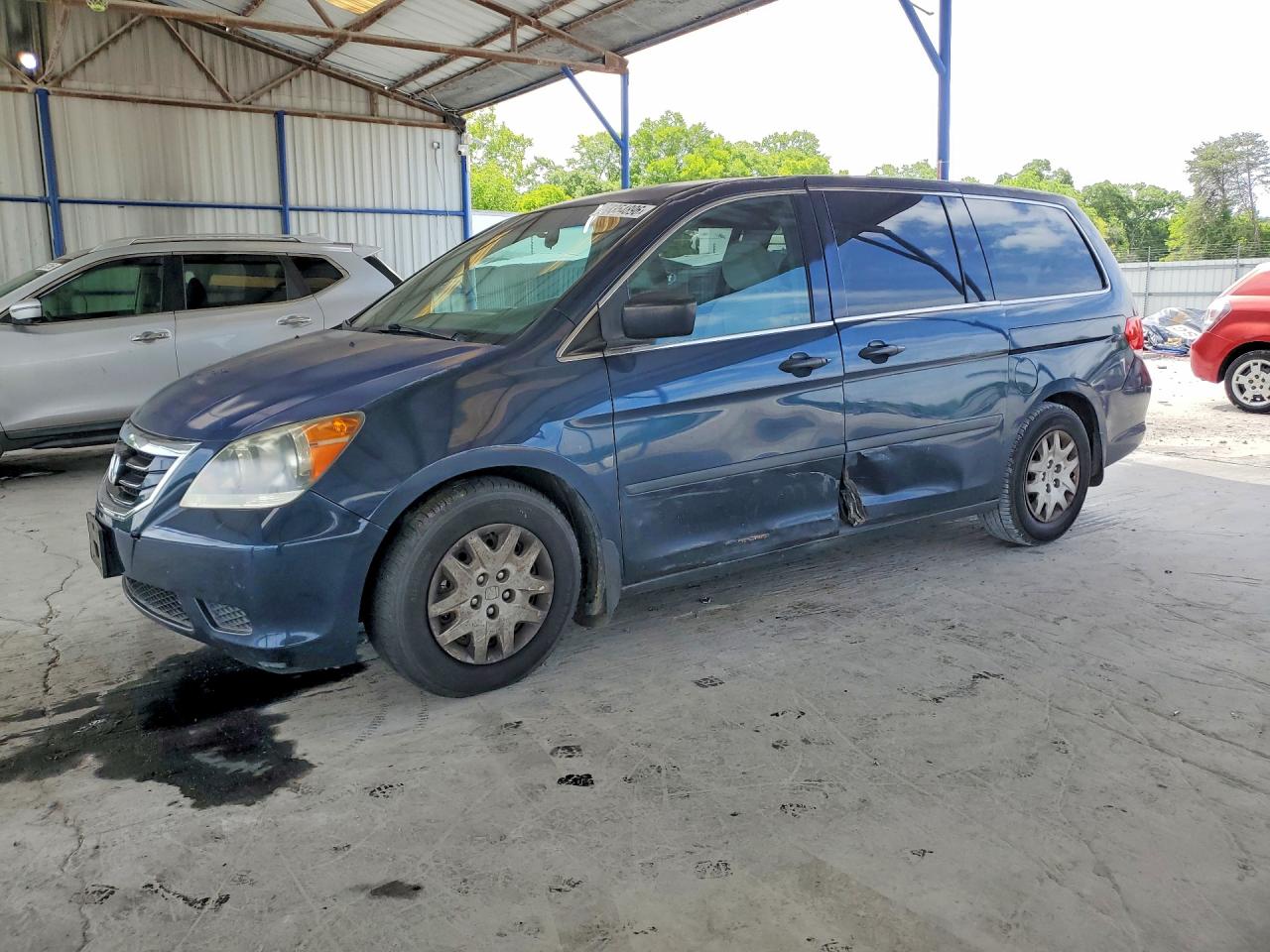 2010 Honda Odyssey Lx Blue vin: 5FNRL3H24AB106167