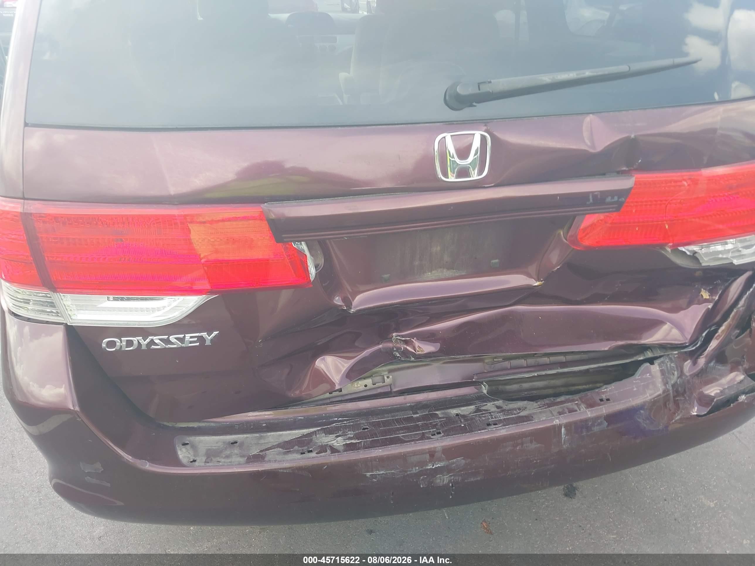 2010 Honda Odyssey Lx Burgundy vin: 5FNRL3H26AB112147