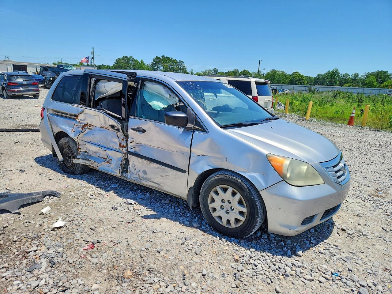 2010 Honda Odyssey Lx Gray vin: 5FNRL3H28AB022658