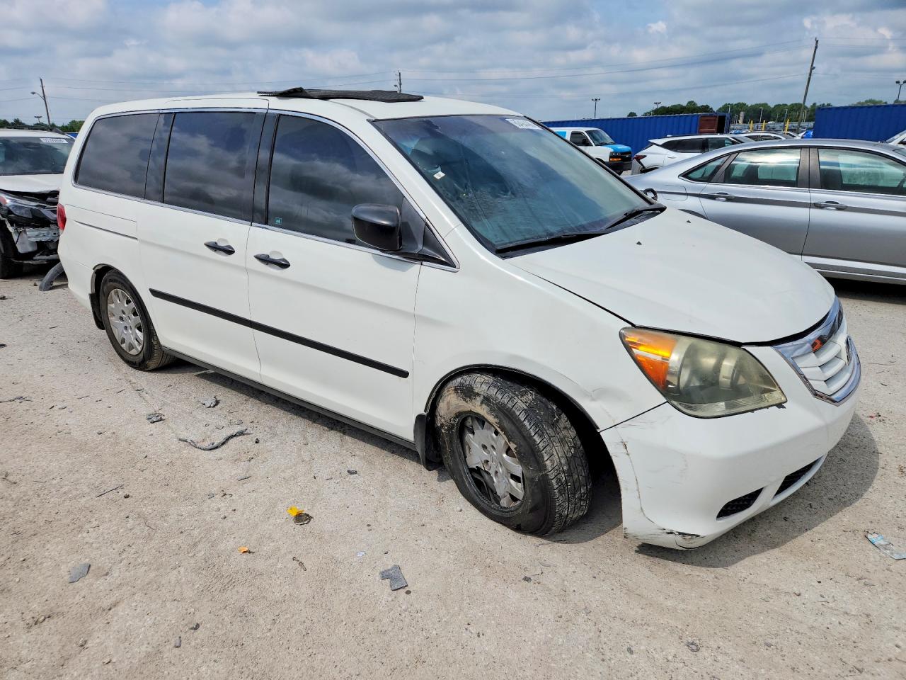 2010 Honda Odyssey Lx White vin: 5FNRL3H28AB090510