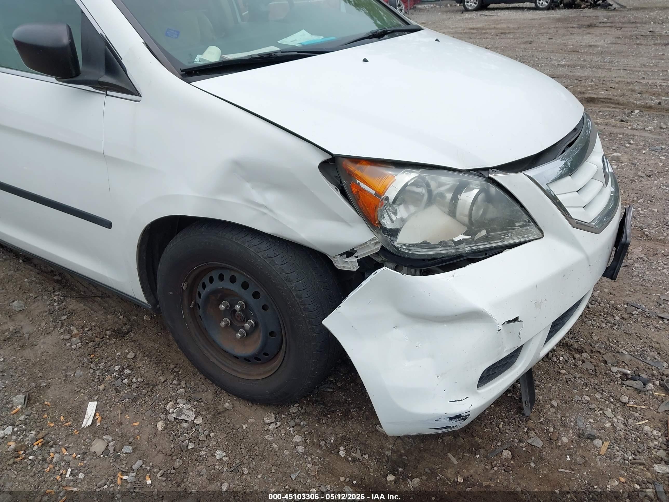 2010 Honda Odyssey Lx White vin: 5FNRL3H2XAB103113