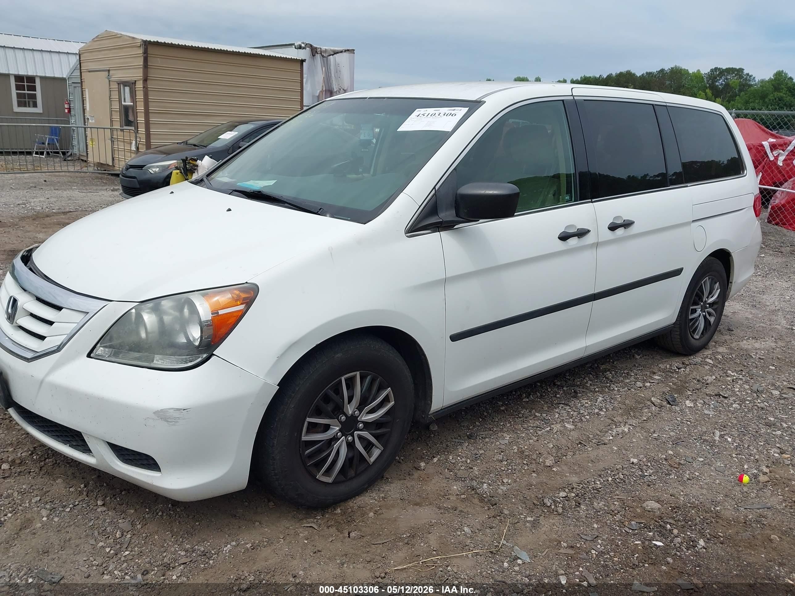 2010 Honda Odyssey Lx White vin: 5FNRL3H2XAB103113