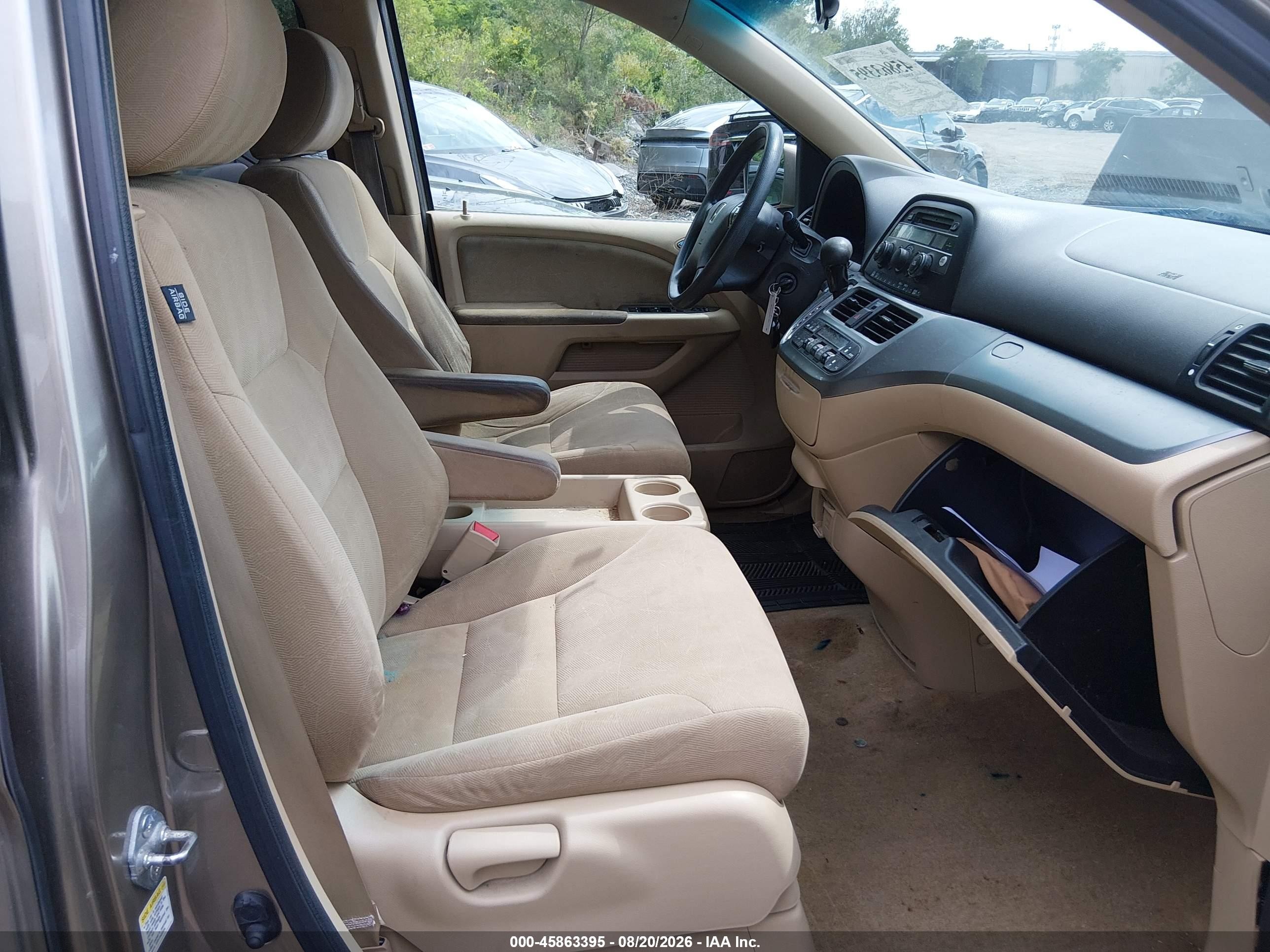 2010 Honda Odyssey Ex Beige vin: 5FNRL3H41AB005749