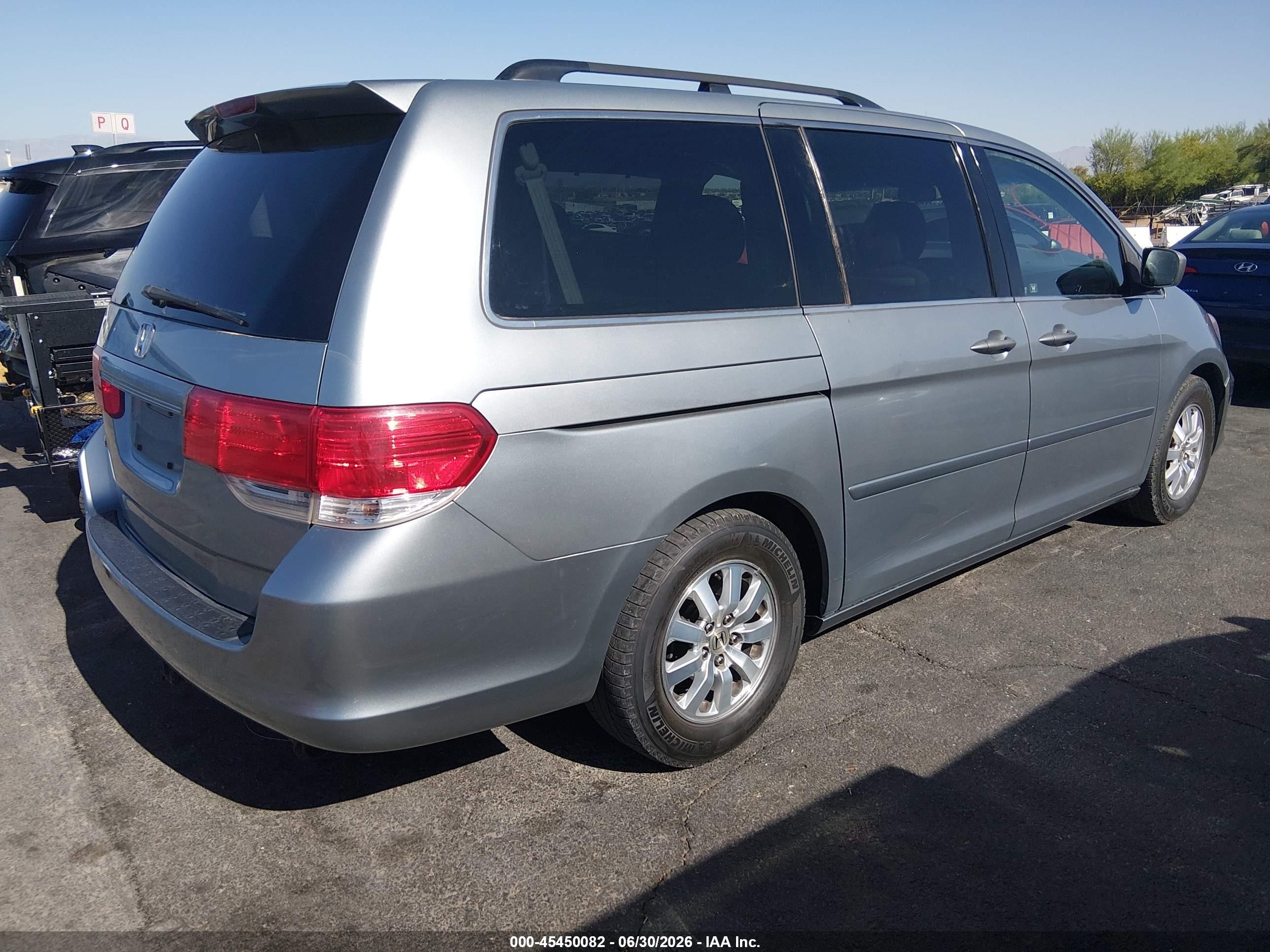 2010 Honda Odyssey Ex Light Blue vin: 5FNRL3H41AB037956