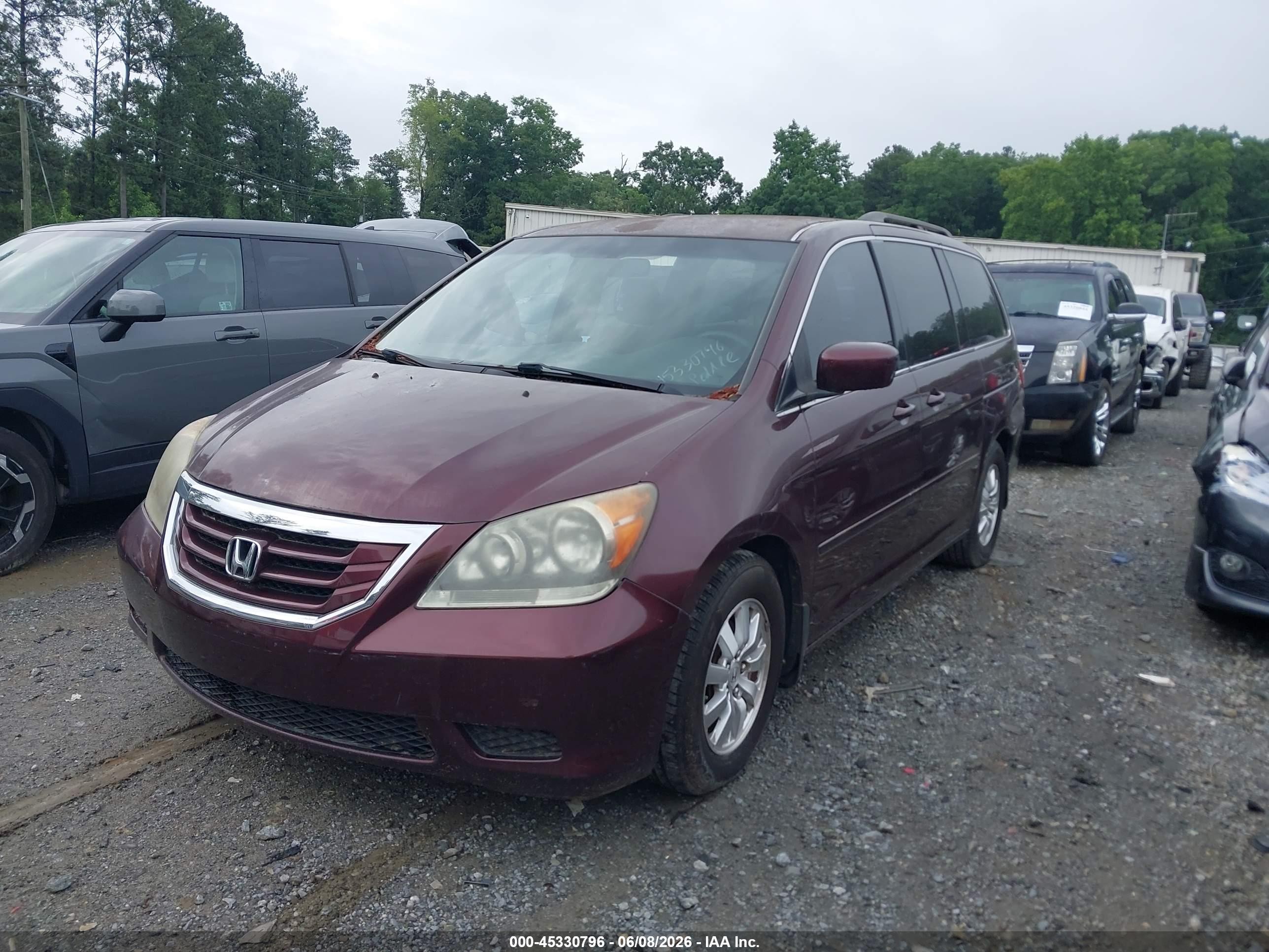 2010 Honda Odyssey Ex Бордовый vin: 5FNRL3H41AB060685