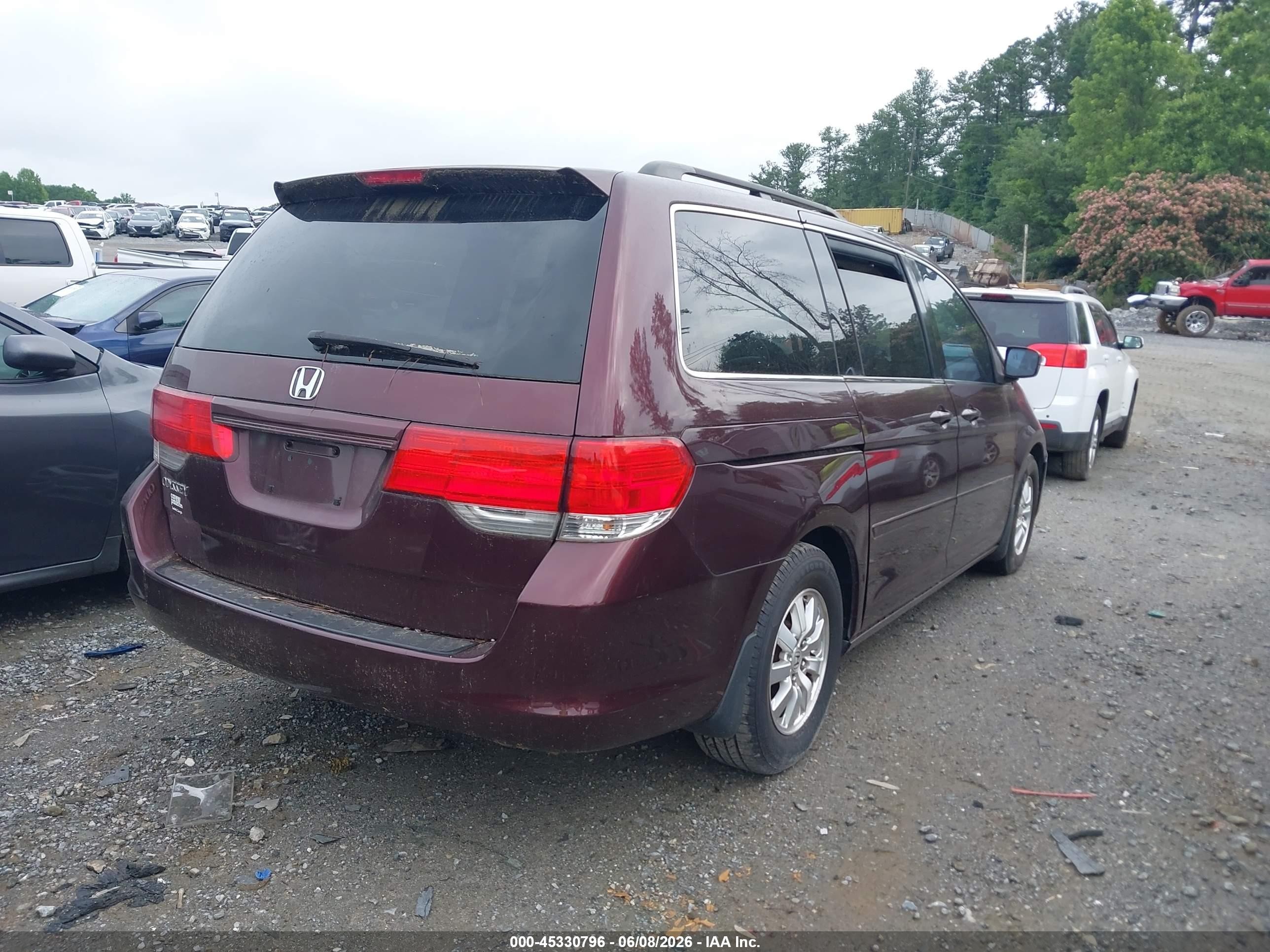 2010 Honda Odyssey Ex Бордовый vin: 5FNRL3H41AB060685