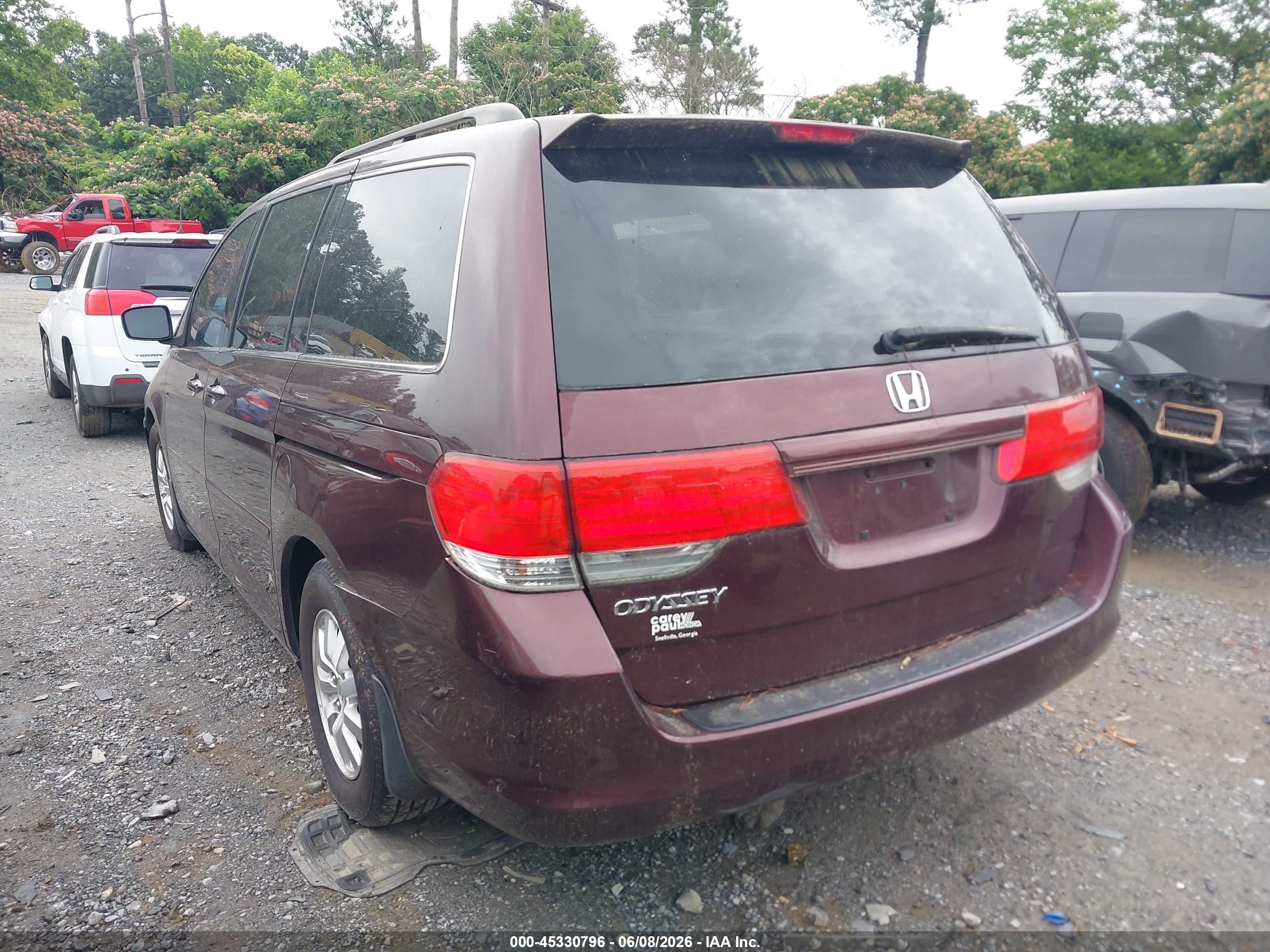 2010 Honda Odyssey Ex Бордовый vin: 5FNRL3H41AB060685