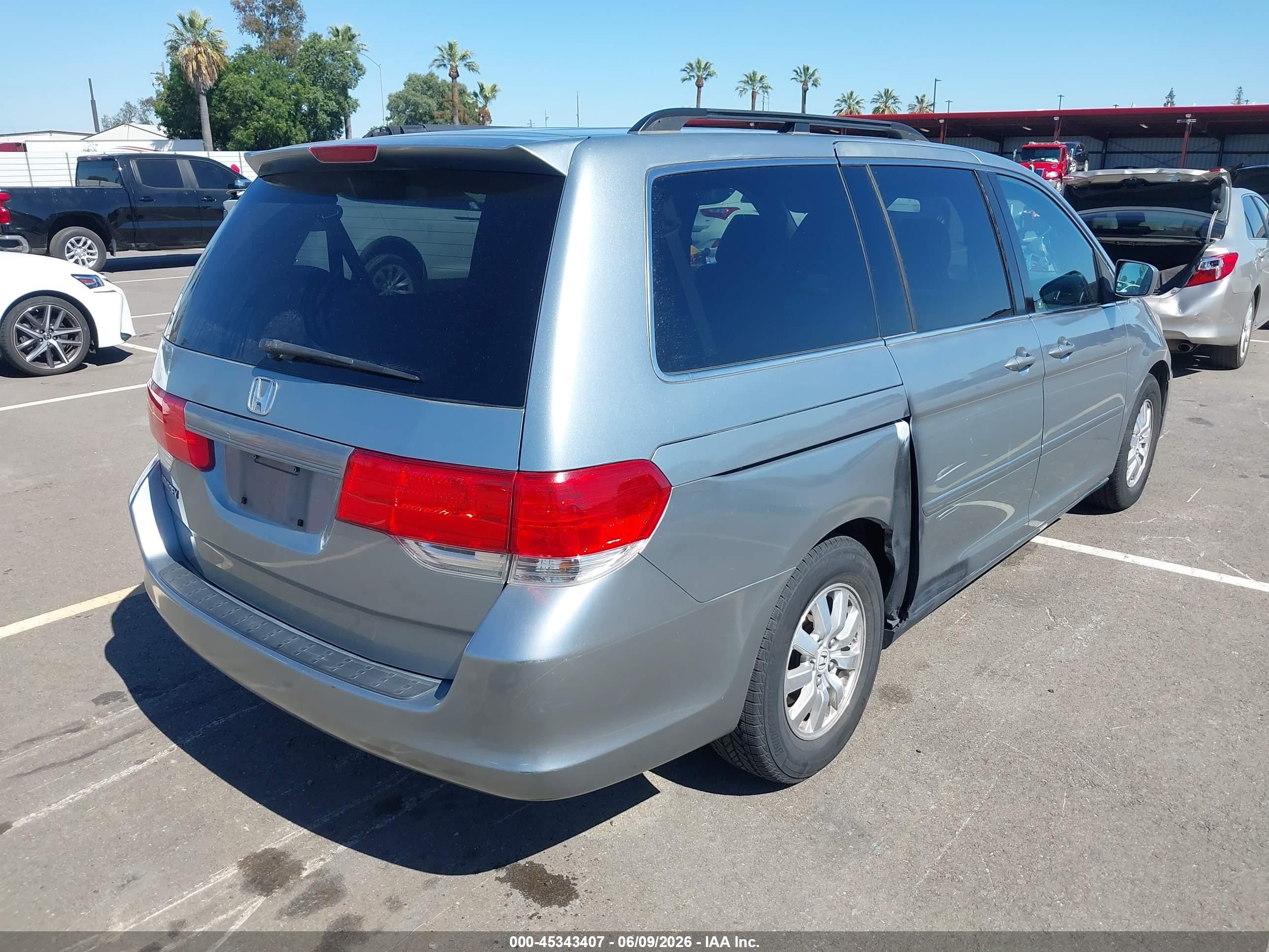 2010 Honda Odyssey Ex Light Blue vin: 5FNRL3H41AB091659