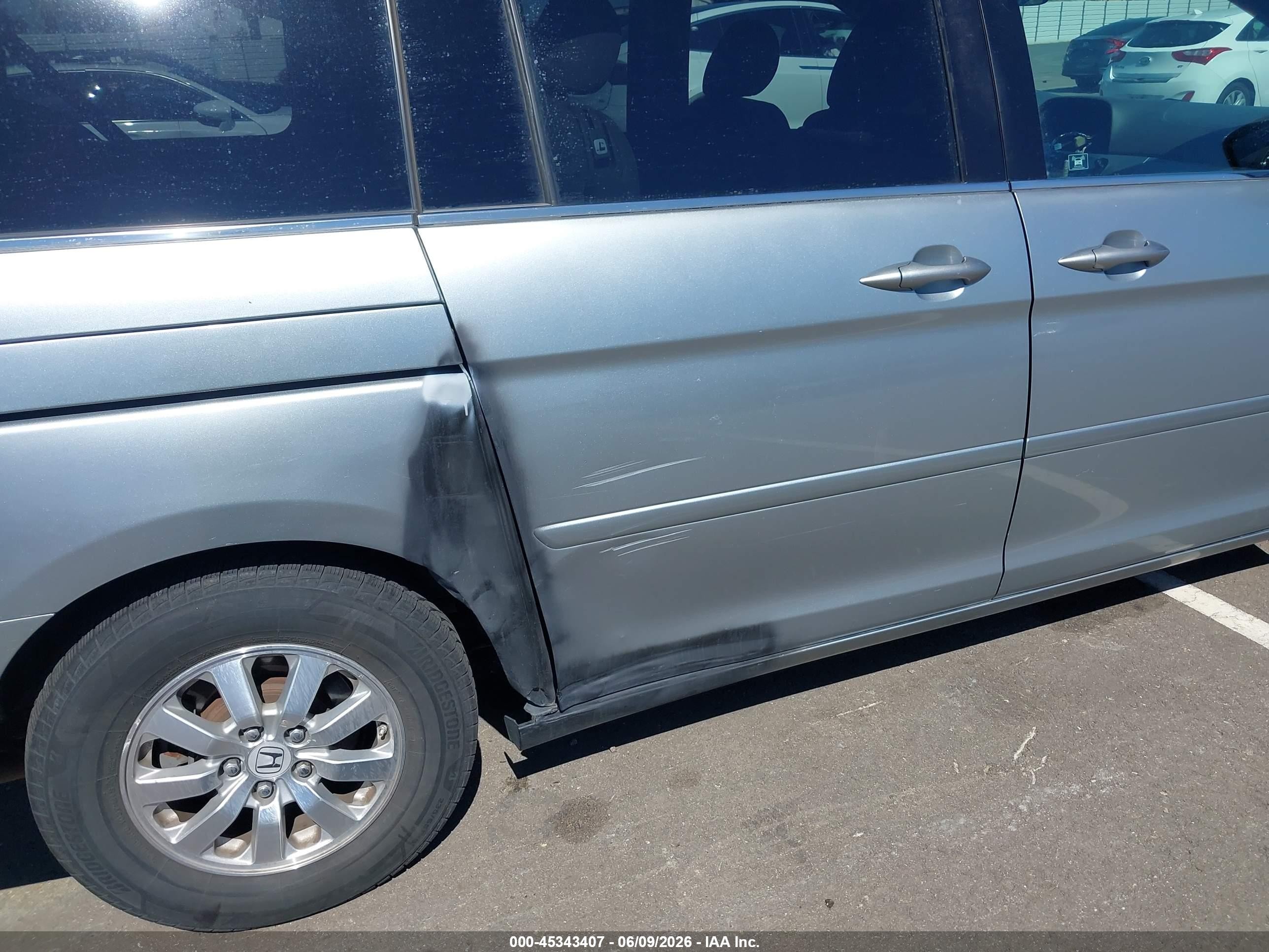 2010 Honda Odyssey Ex Light Blue vin: 5FNRL3H41AB091659