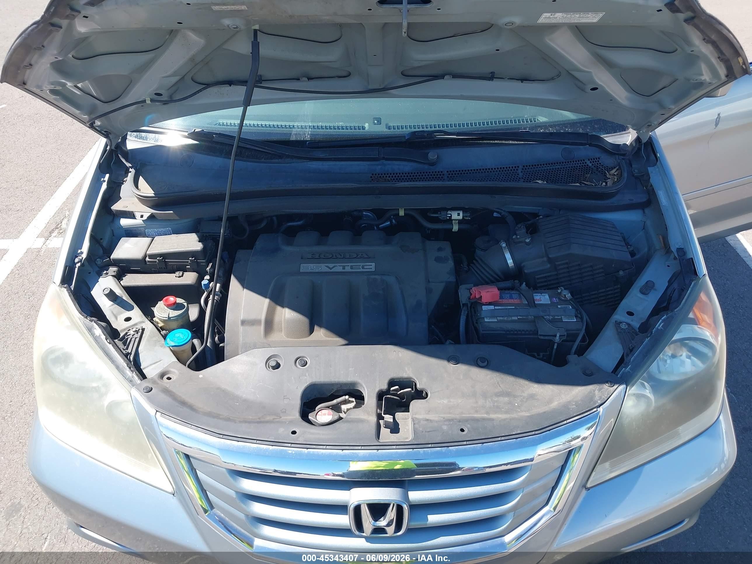 2010 Honda Odyssey Ex Light Blue vin: 5FNRL3H41AB091659