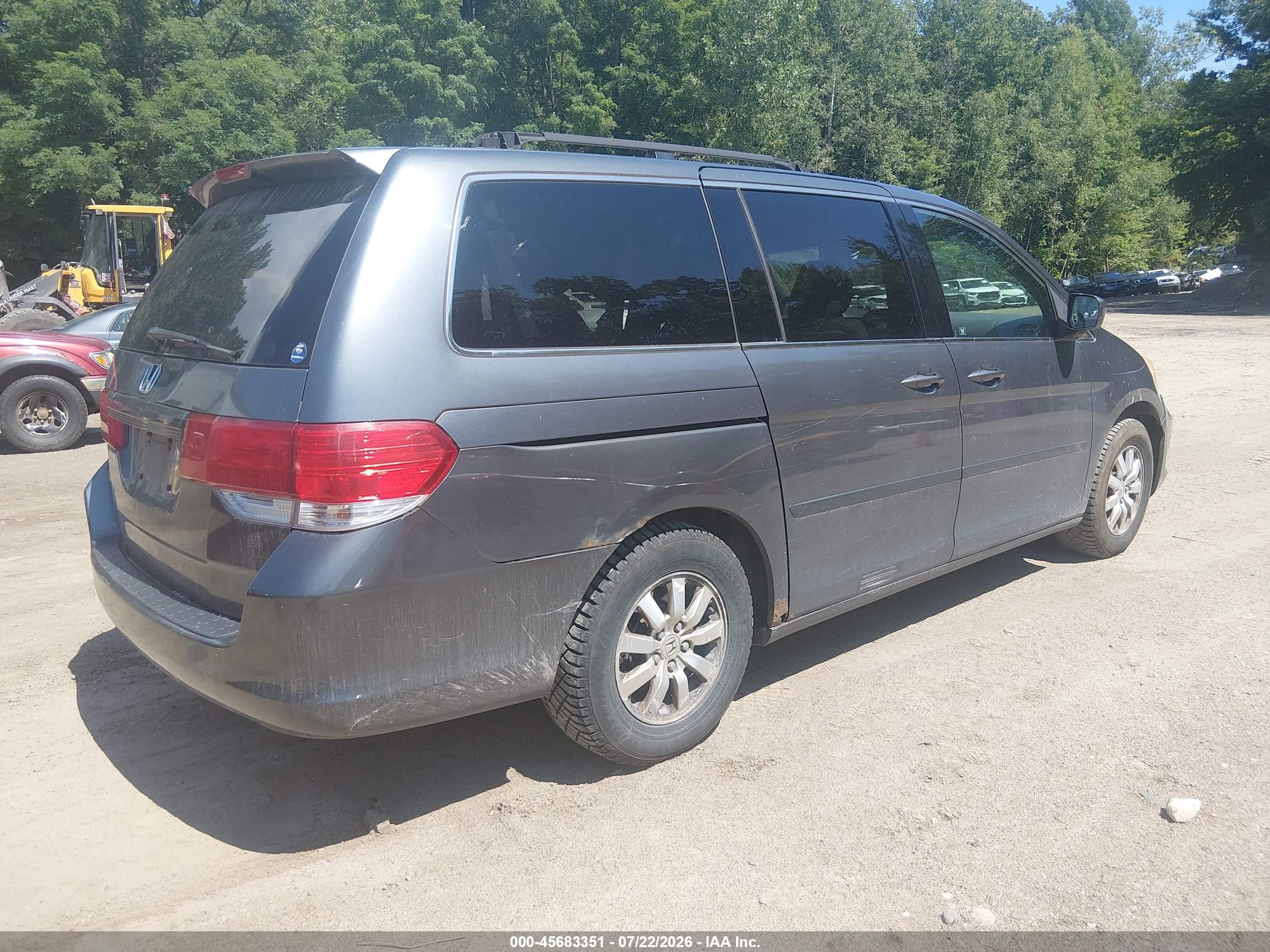 2010 Honda Odyssey Ex Gray vin: 5FNRL3H43AB038798