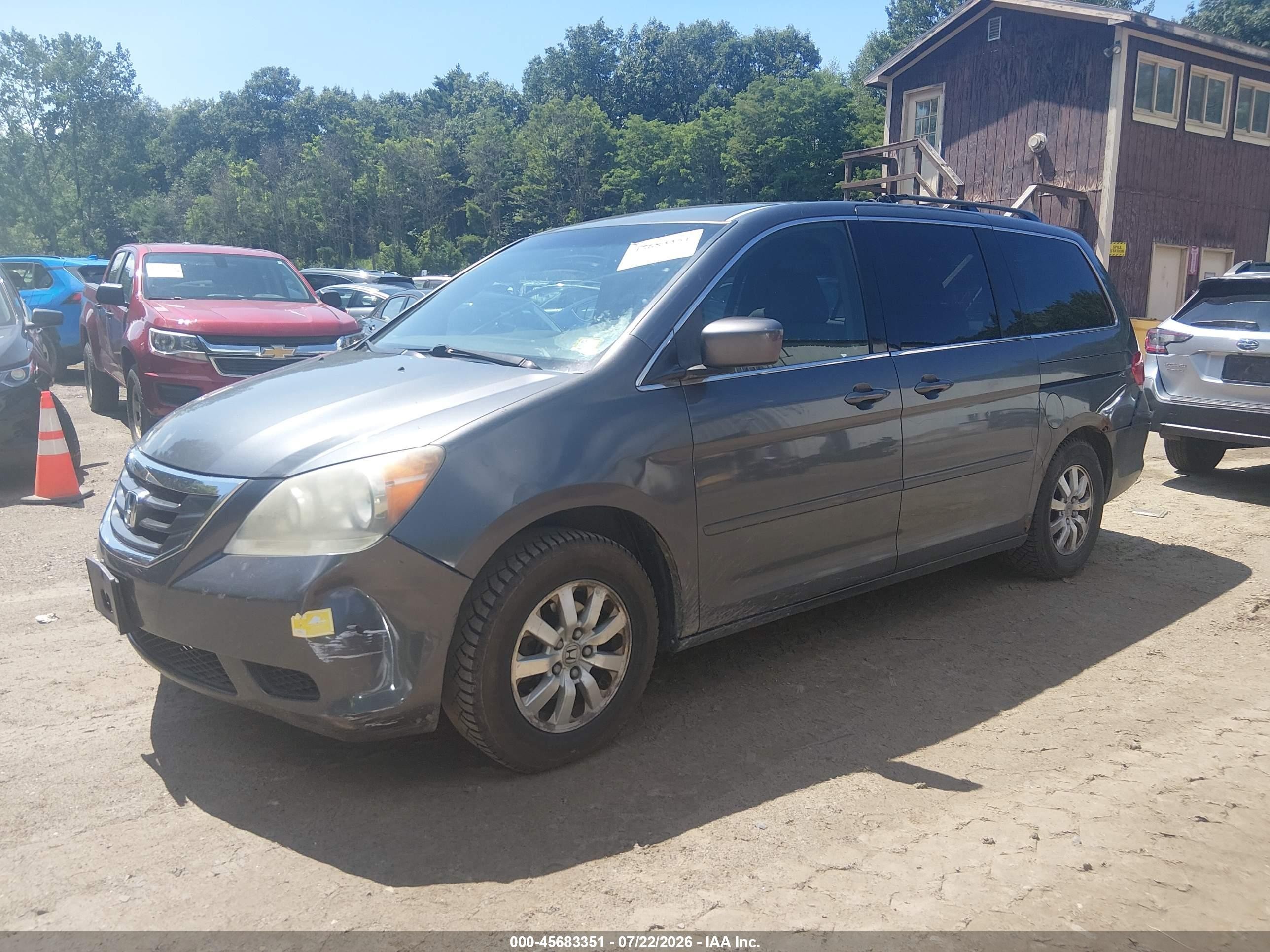2010 Honda Odyssey Ex Gray vin: 5FNRL3H43AB038798