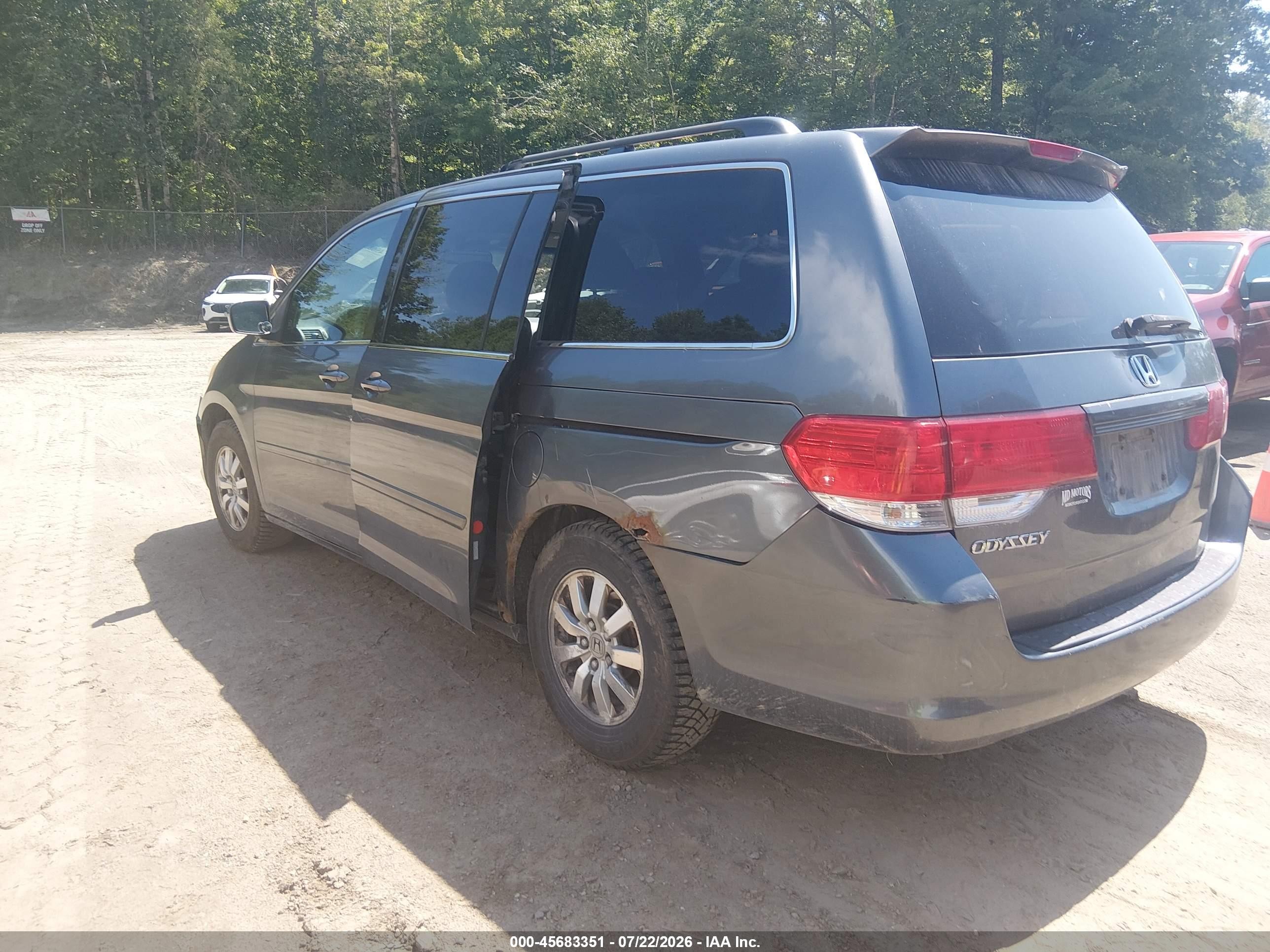 2010 Honda Odyssey Ex Gray vin: 5FNRL3H43AB038798