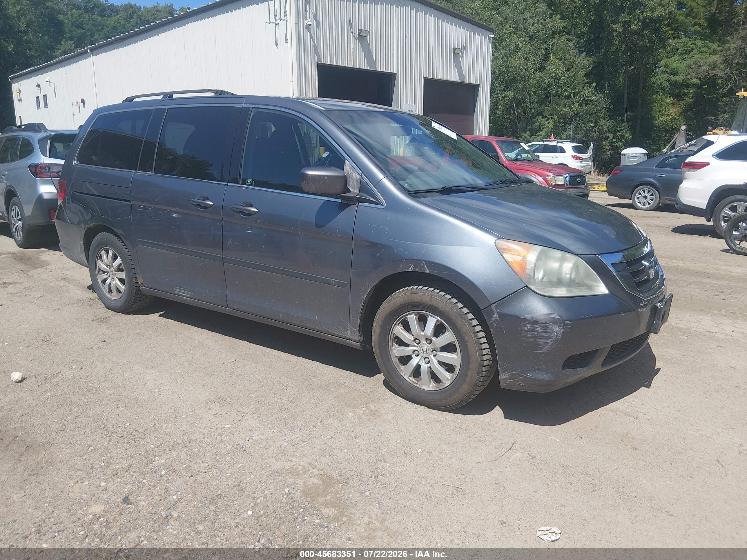 2010 Honda Odyssey Ex Gray vin: 5FNRL3H43AB038798