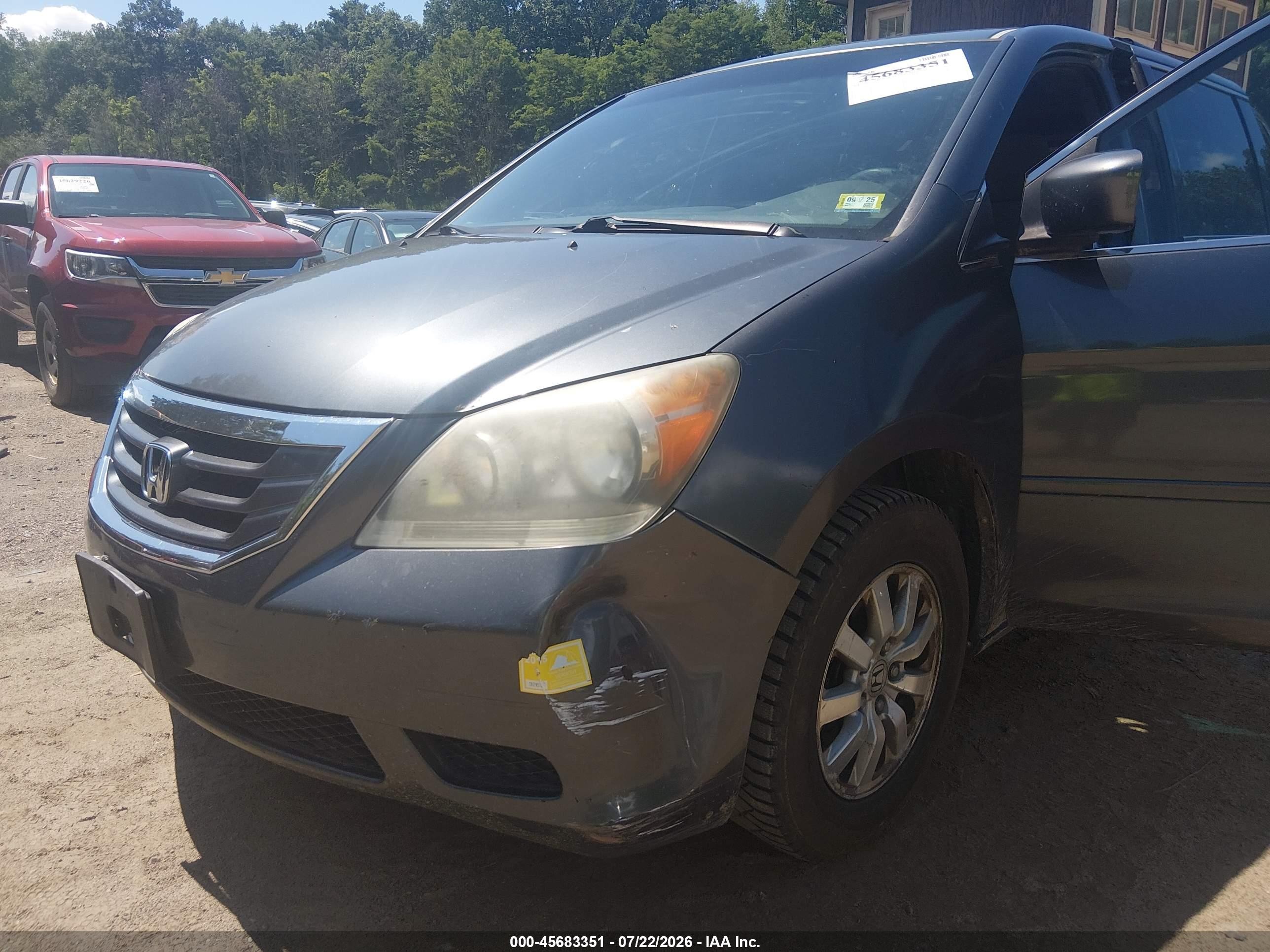 2010 Honda Odyssey Ex Gray vin: 5FNRL3H43AB038798