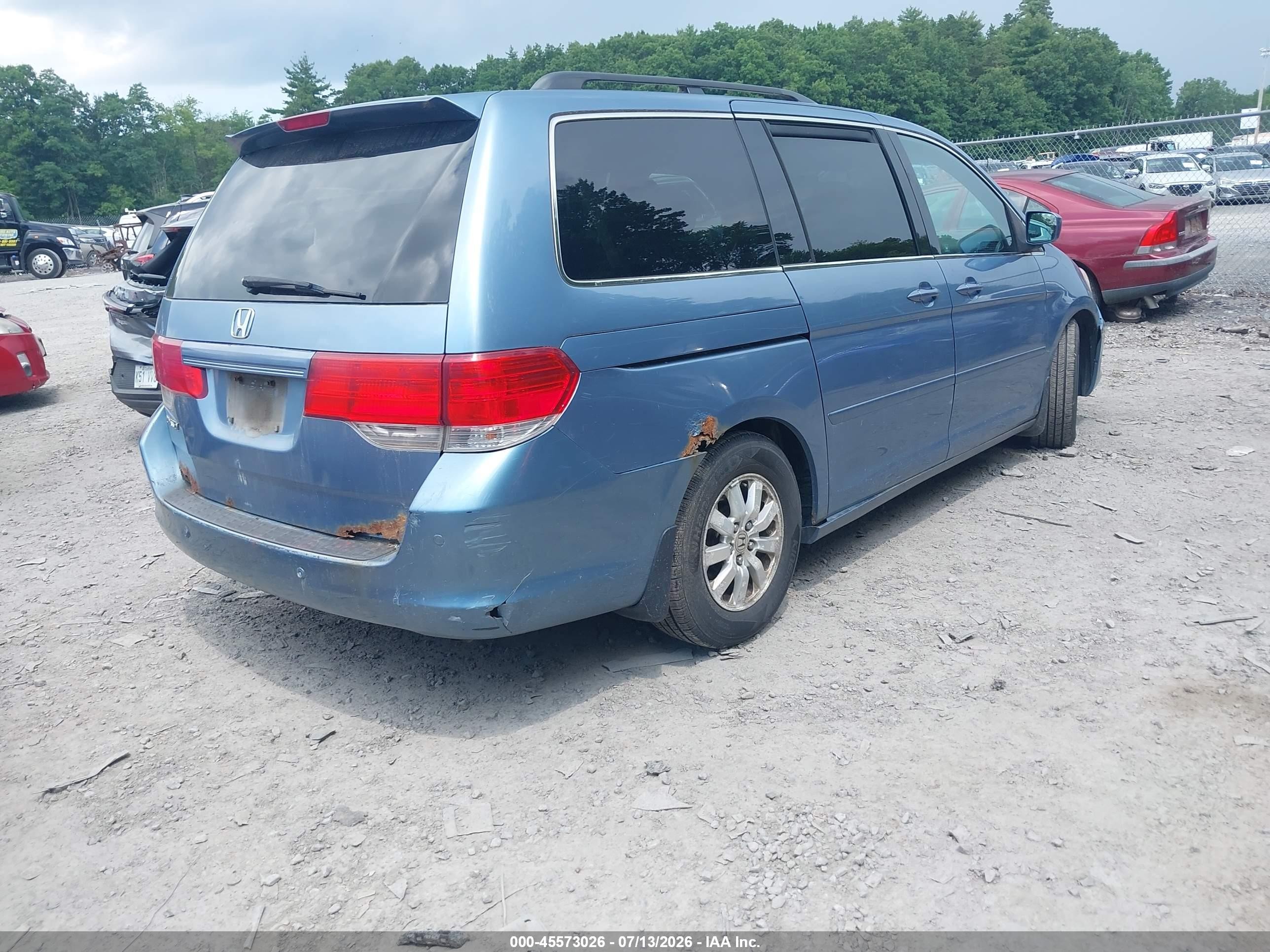 2010 Honda Odyssey Ex Blue vin: 5FNRL3H43AB059229