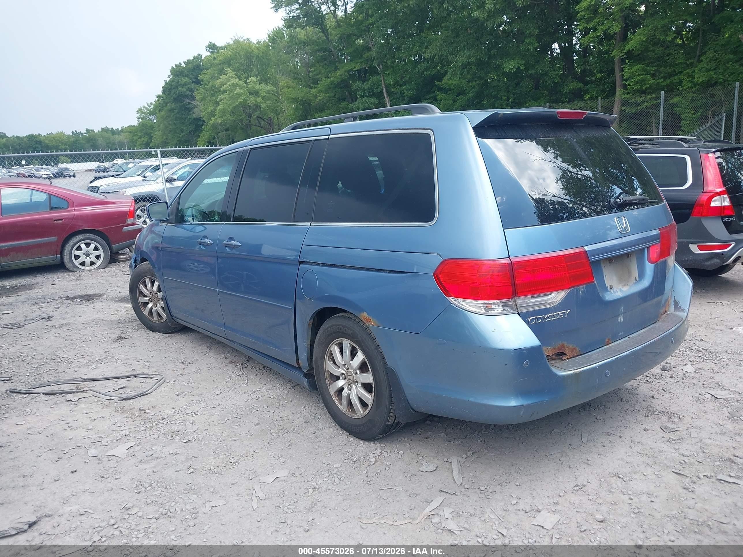 2010 Honda Odyssey Ex Blue vin: 5FNRL3H43AB059229