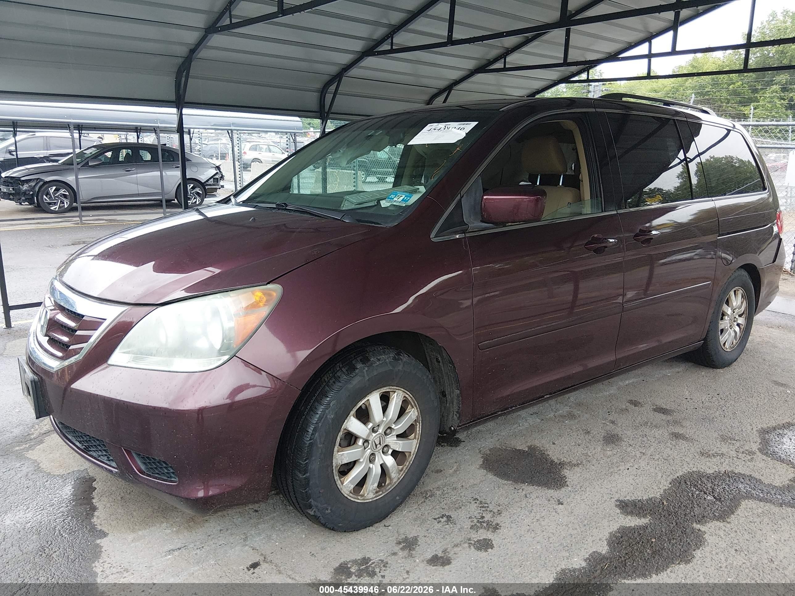 2010 Honda Odyssey Ex Red vin: 5FNRL3H43AB095907