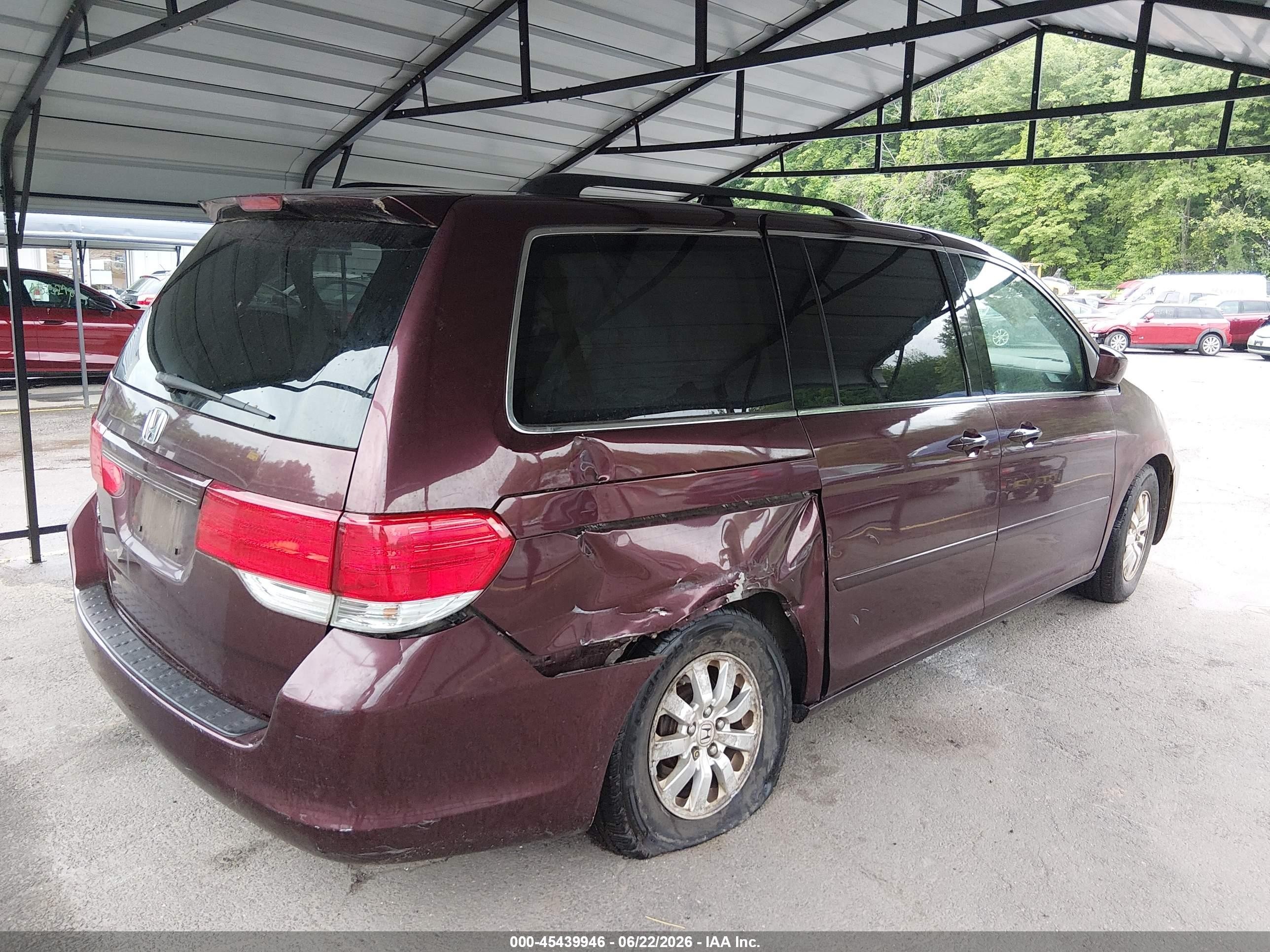 2010 Honda Odyssey Ex Red vin: 5FNRL3H43AB095907