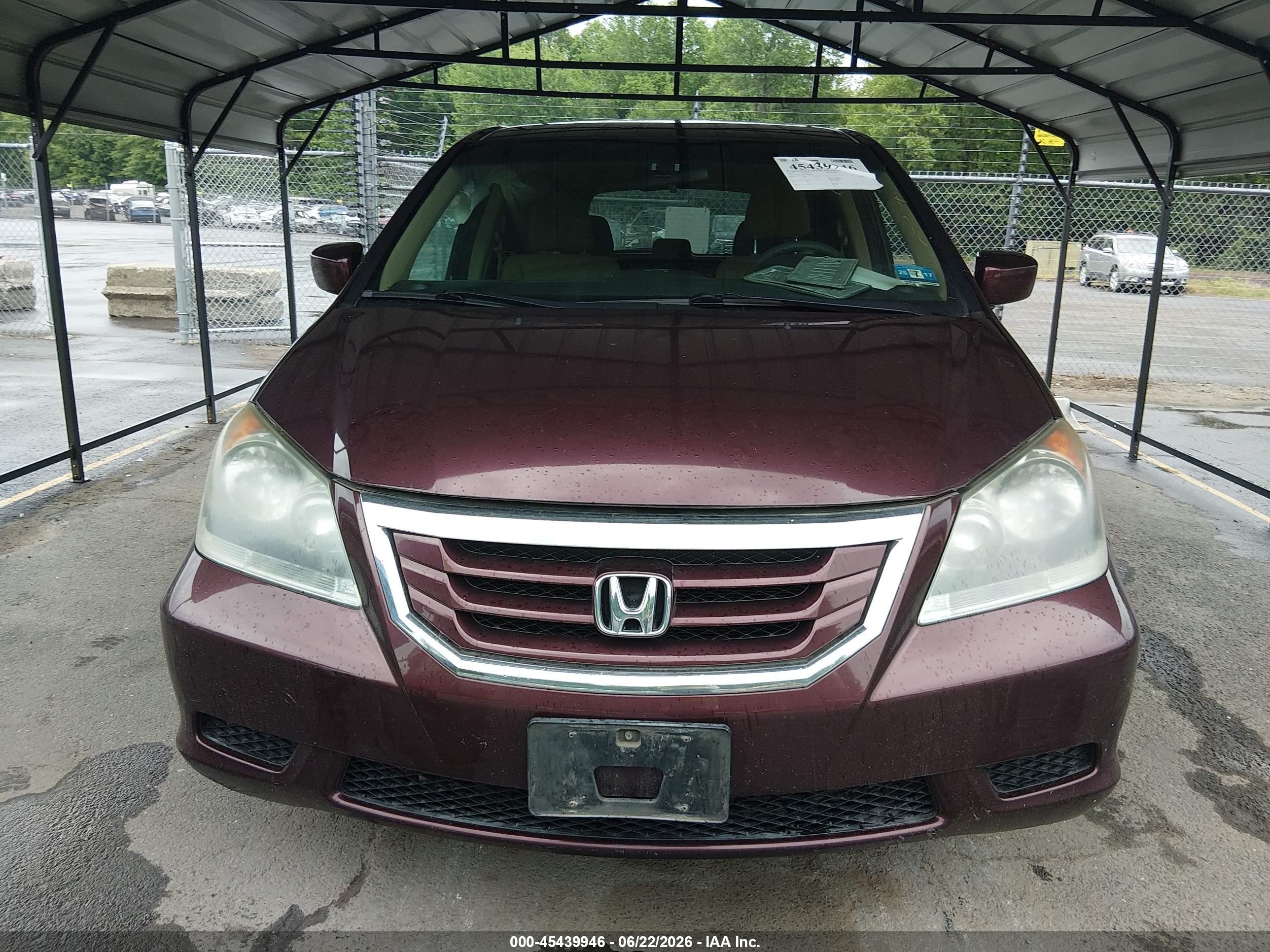 2010 Honda Odyssey Ex Red vin: 5FNRL3H43AB095907