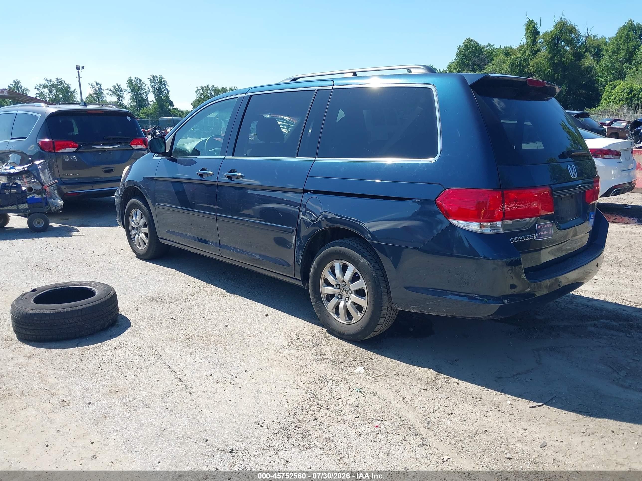 2010 Honda Odyssey Ex Dark Blue vin: 5FNRL3H43AB101351