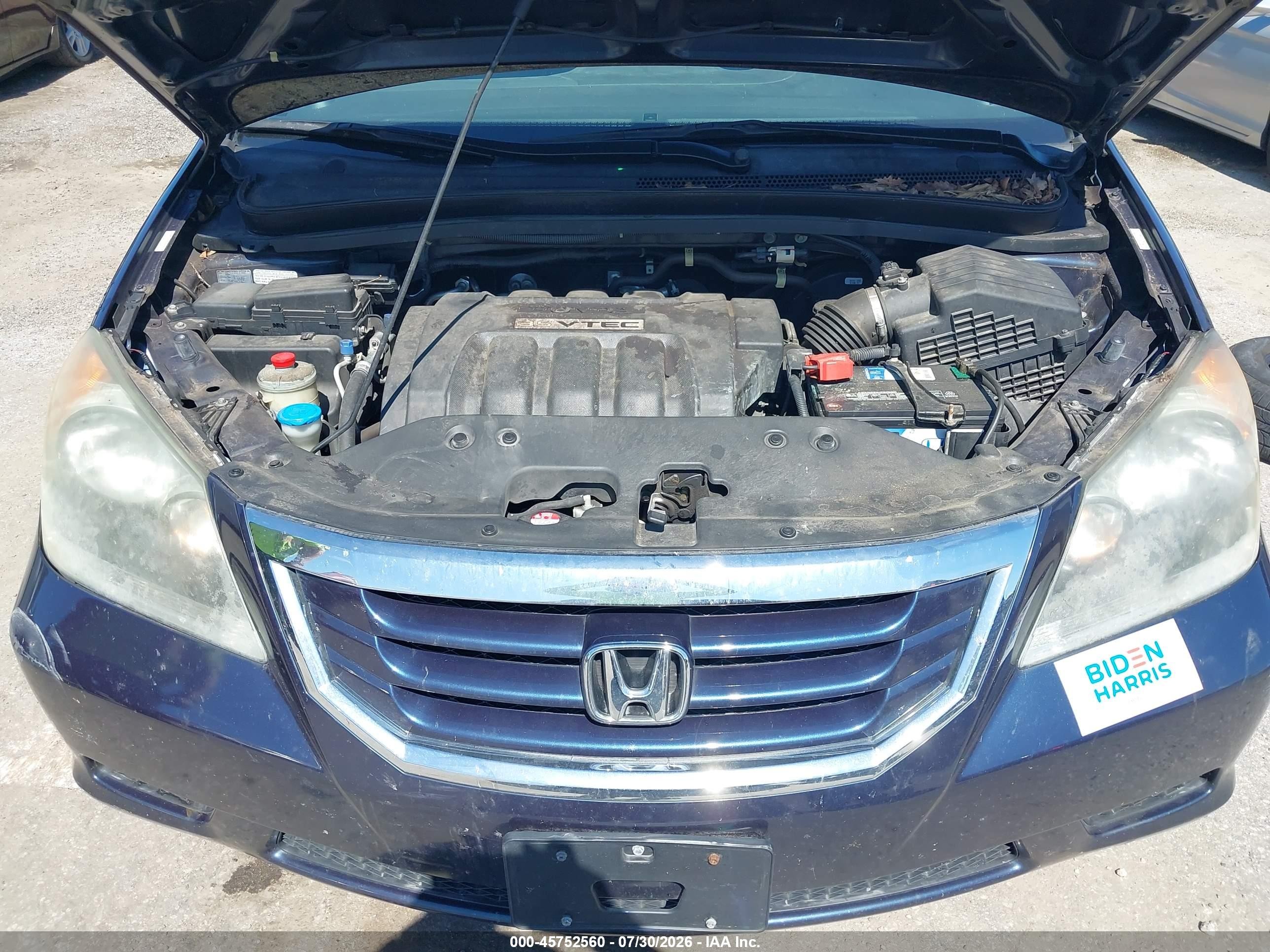 2010 Honda Odyssey Ex Dark Blue vin: 5FNRL3H43AB101351