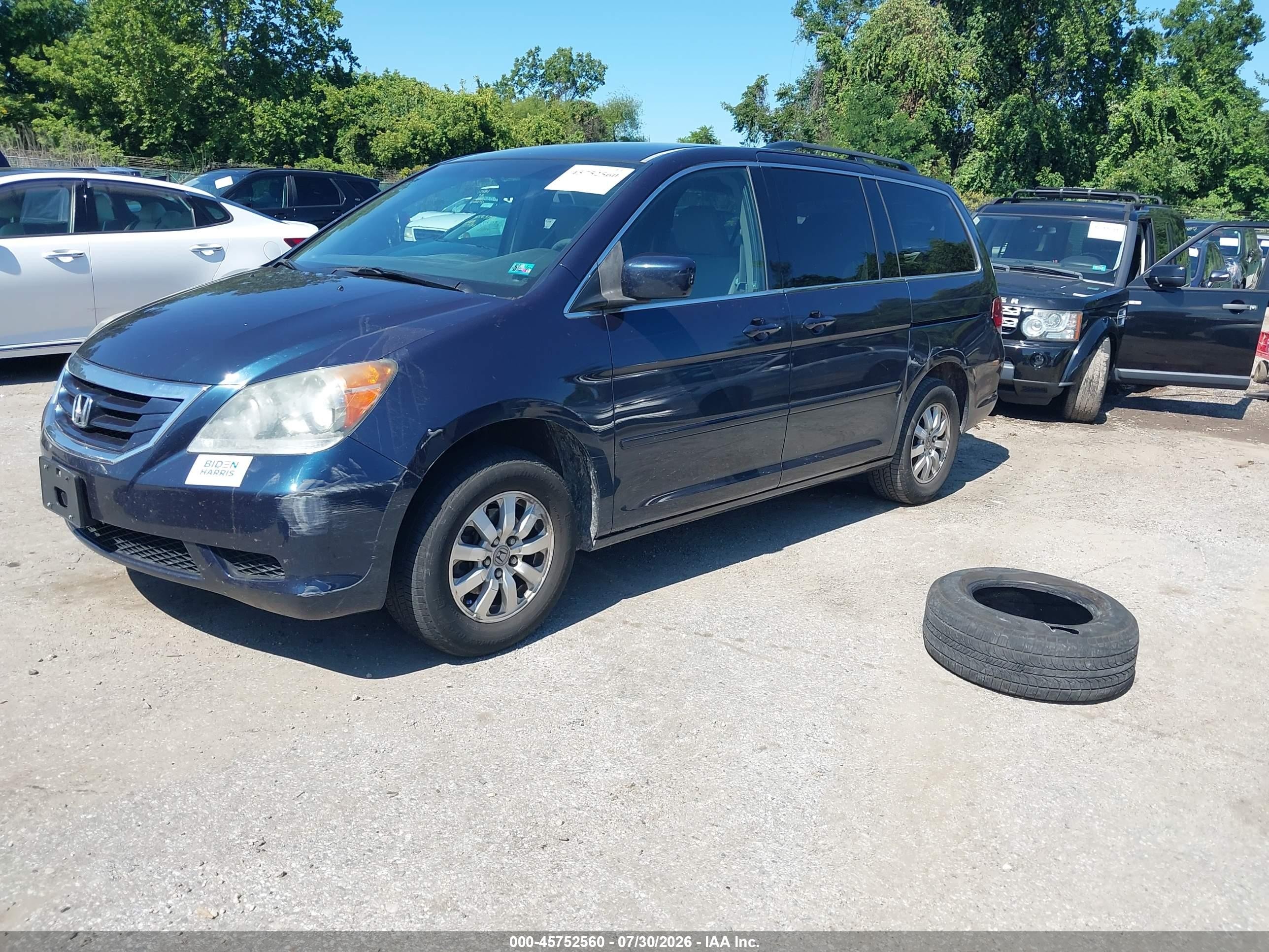 2010 Honda Odyssey Ex Dark Blue vin: 5FNRL3H43AB101351