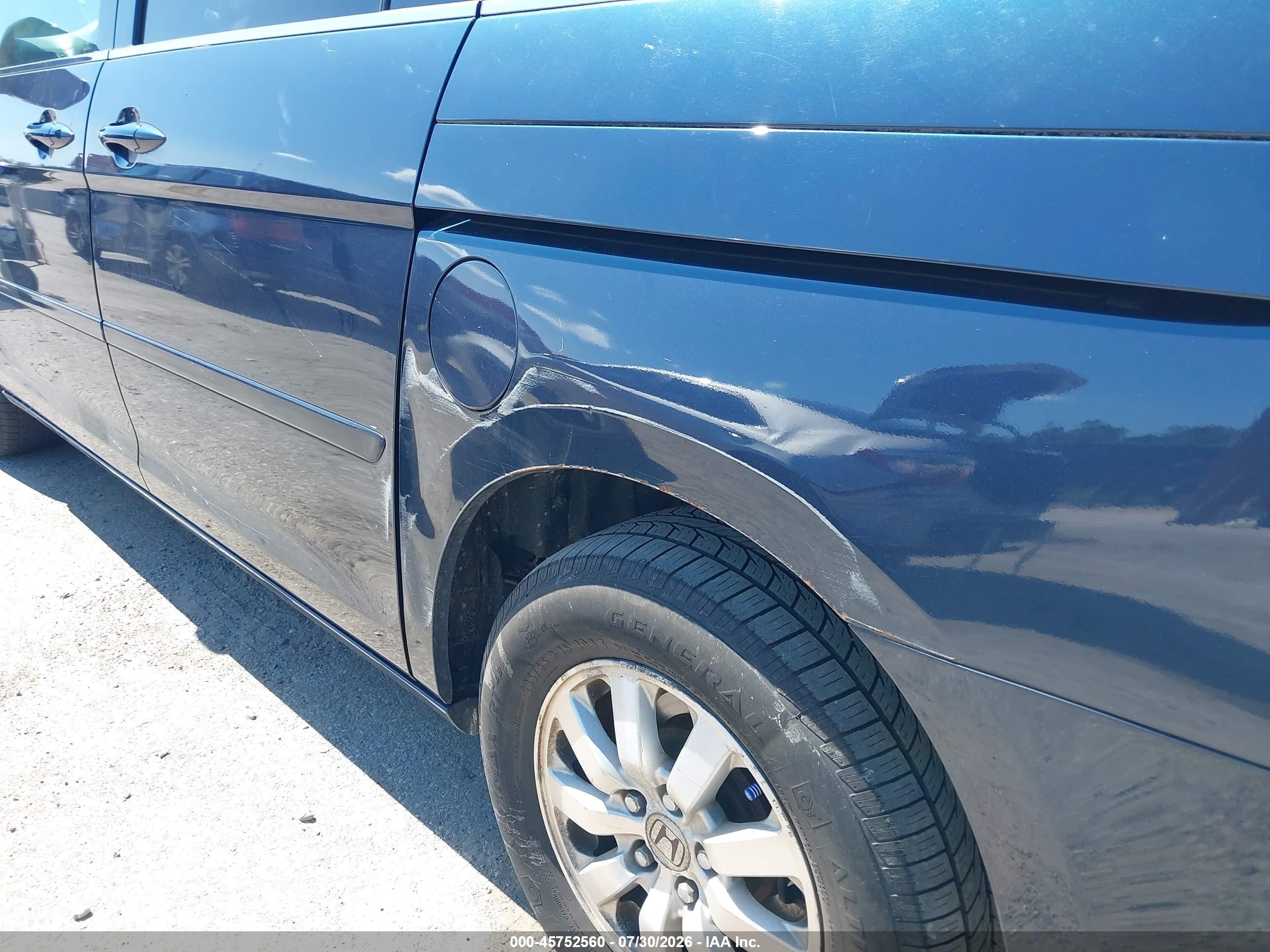 2010 Honda Odyssey Ex Dark Blue vin: 5FNRL3H43AB101351