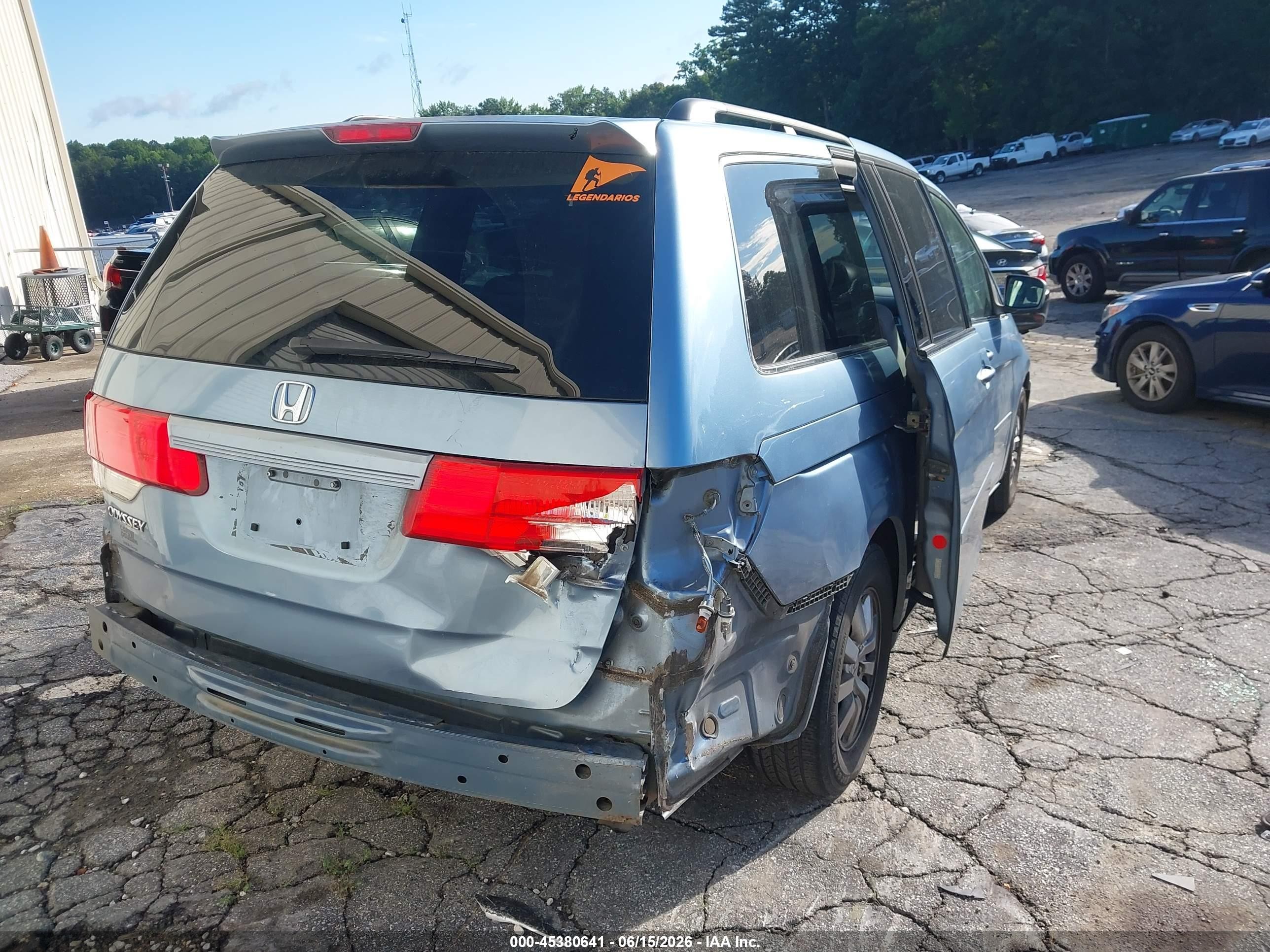 2010 Honda Odyssey Ex Blue vin: 5FNRL3H44AB059210